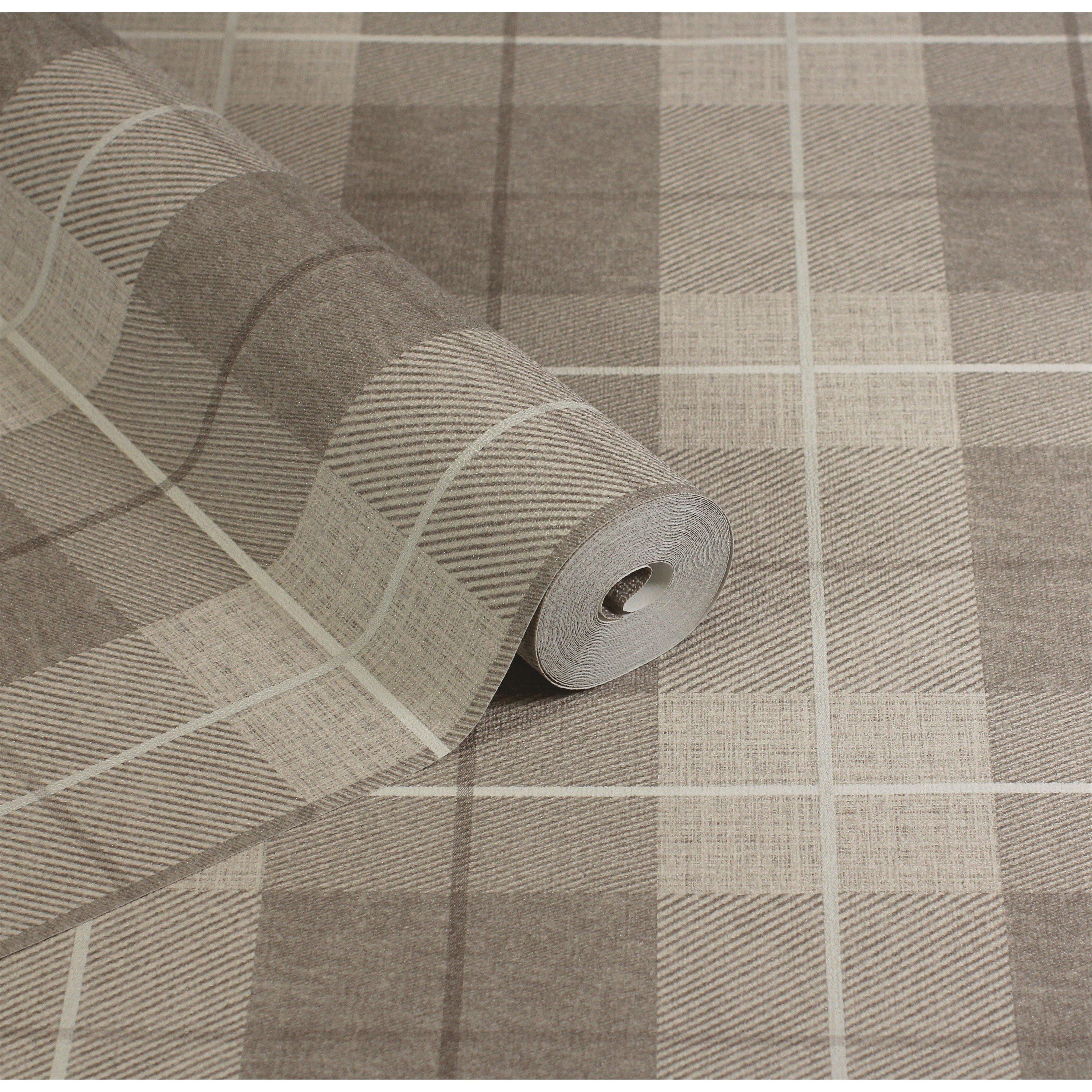 Neutral - Arthouse - Country Tartan Taupe sw6 - 6