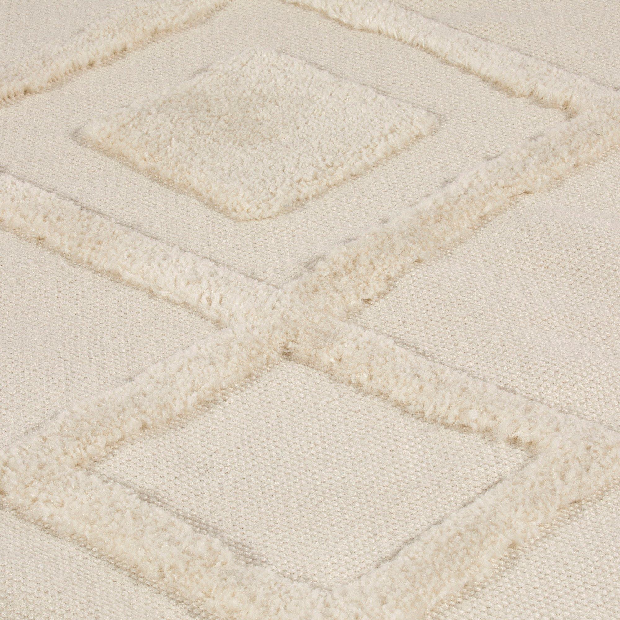 Cream - Esselle - Windsor Geo Tufted 120x170cm Cream Rug - 3