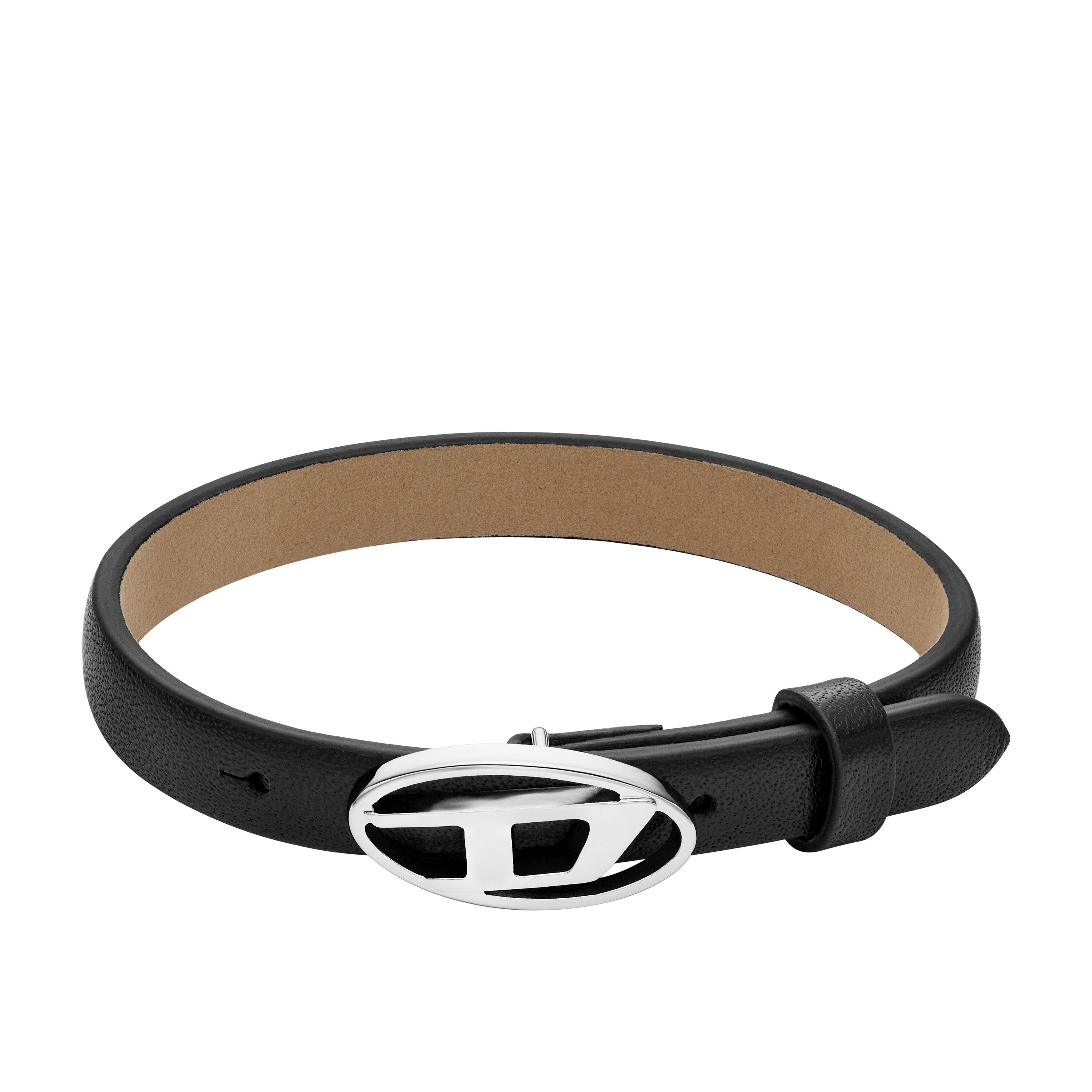 Diesel Leather Stackable Bracelet - Black