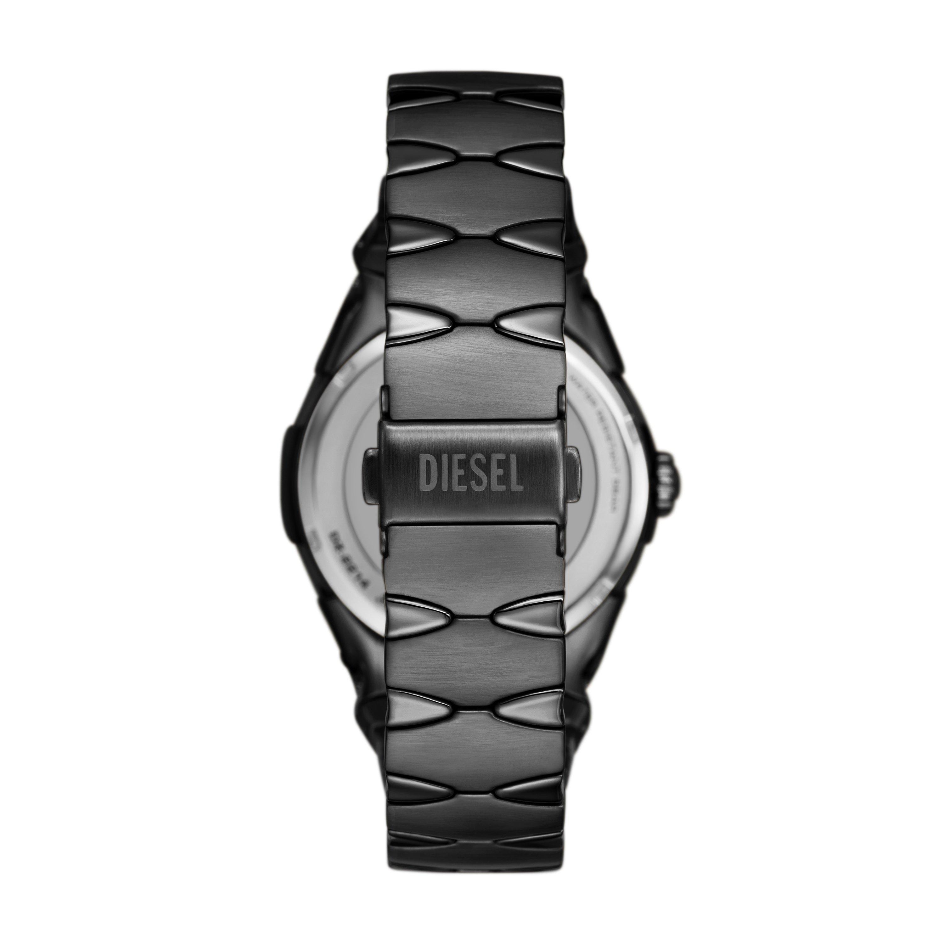 Black - Diesel - D-Sruptor Three-Hand Stainless Steel Watch - 2