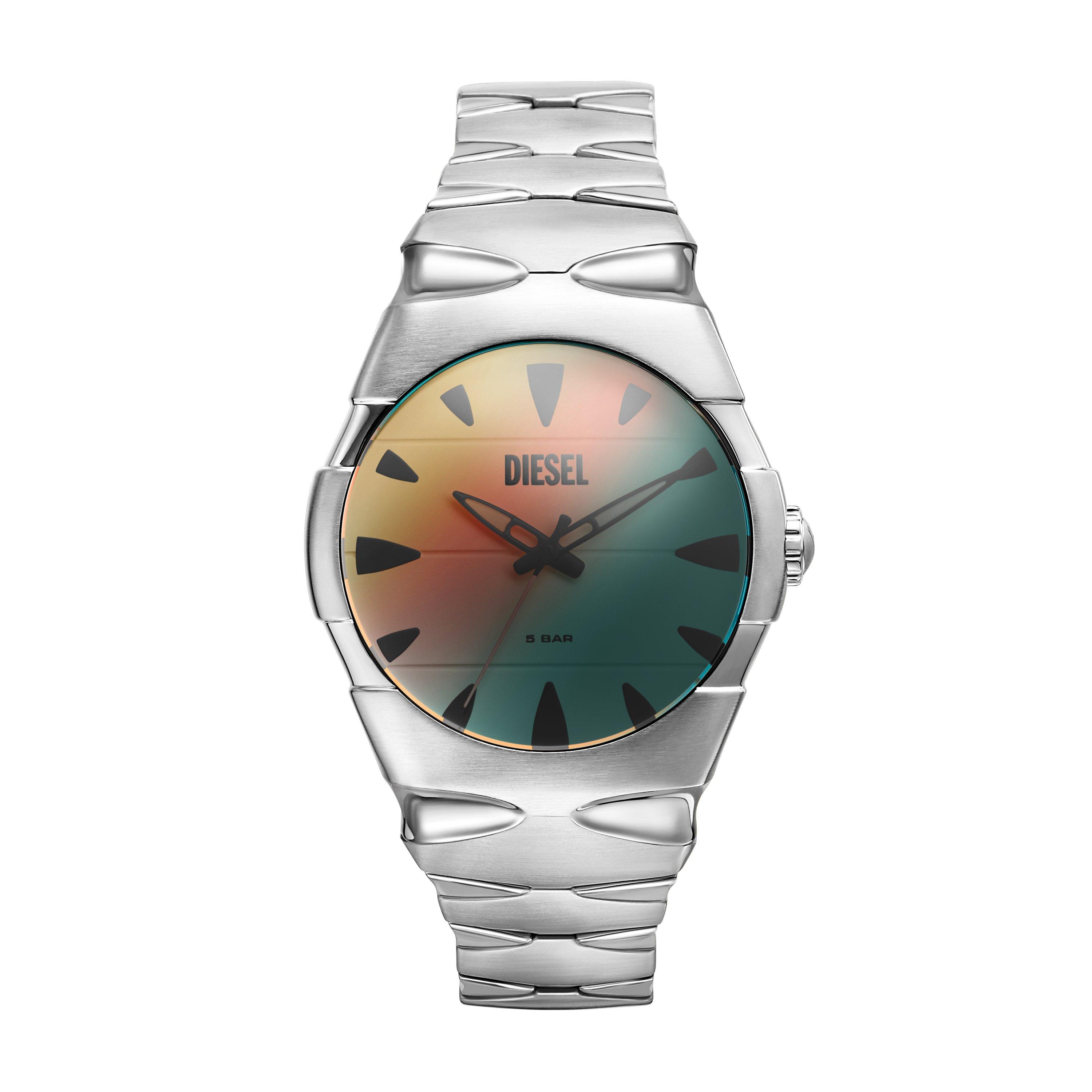 Silver - Diesel - D-Sruptor Three-Hand Stainless Steel Watch - 1