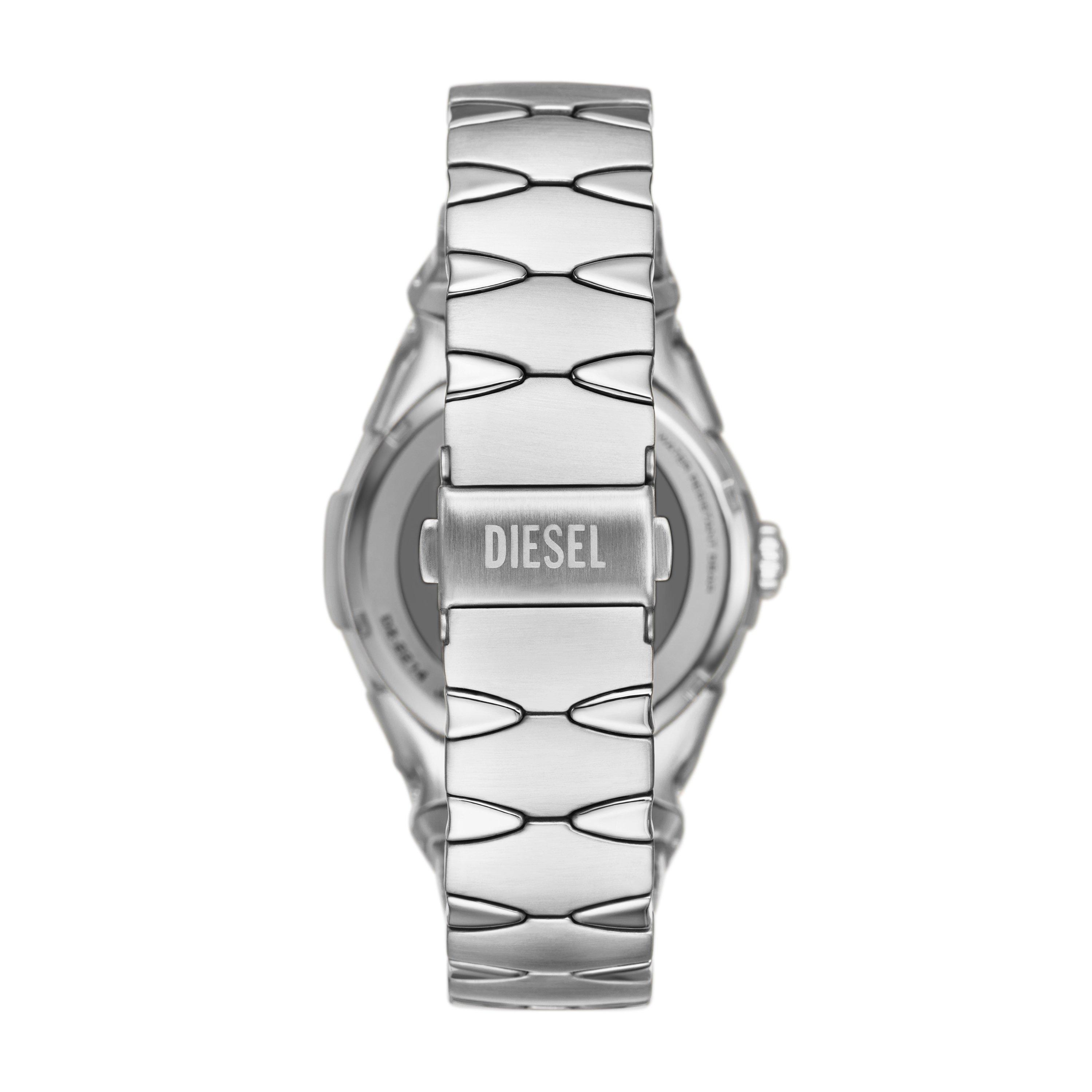 Silver - Diesel - Diesel D-Sruptor Three-Hand Stainless Steel Watch - 3