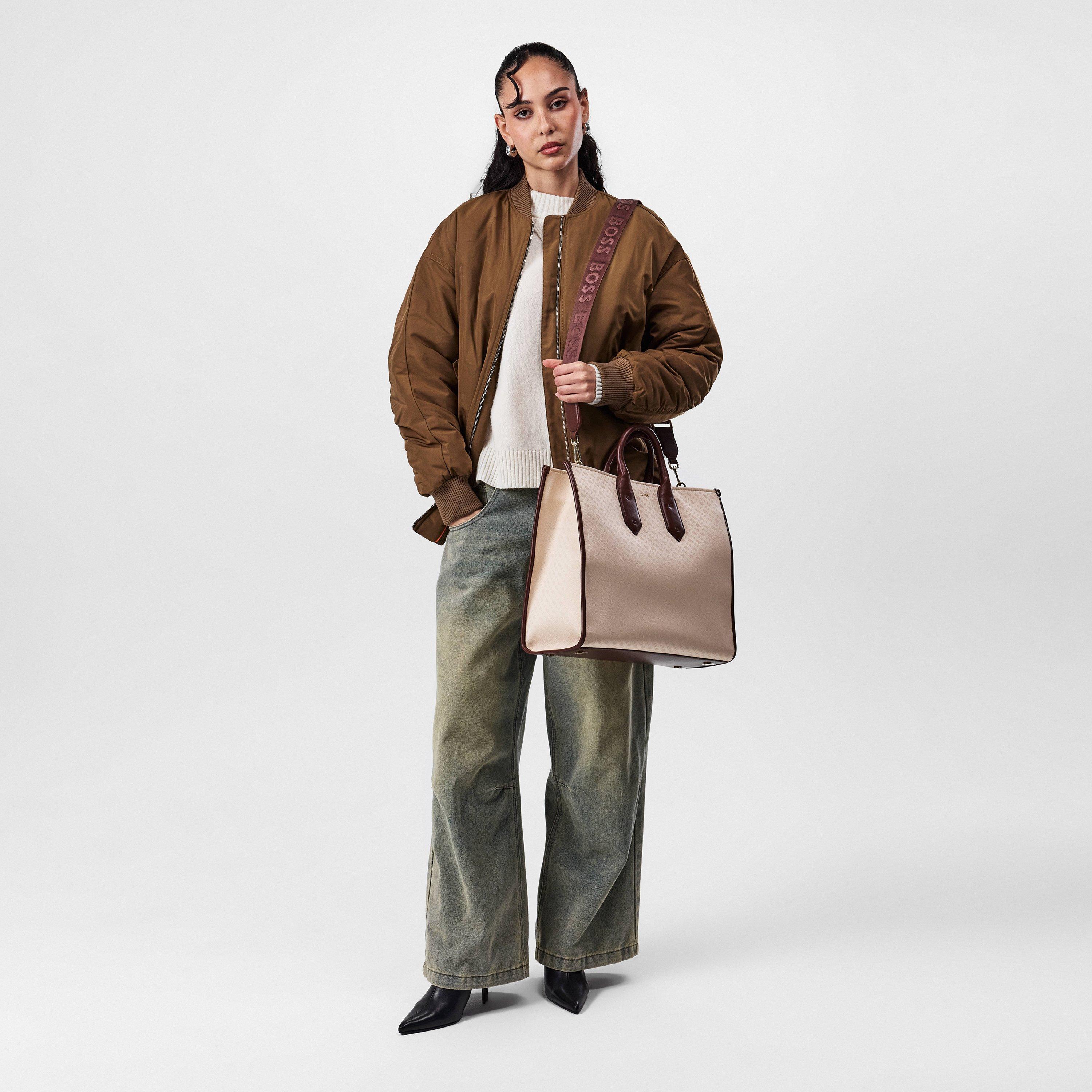 Dark Brown - Boss - Women's Sandy Tote Top Handle Handbag - 5