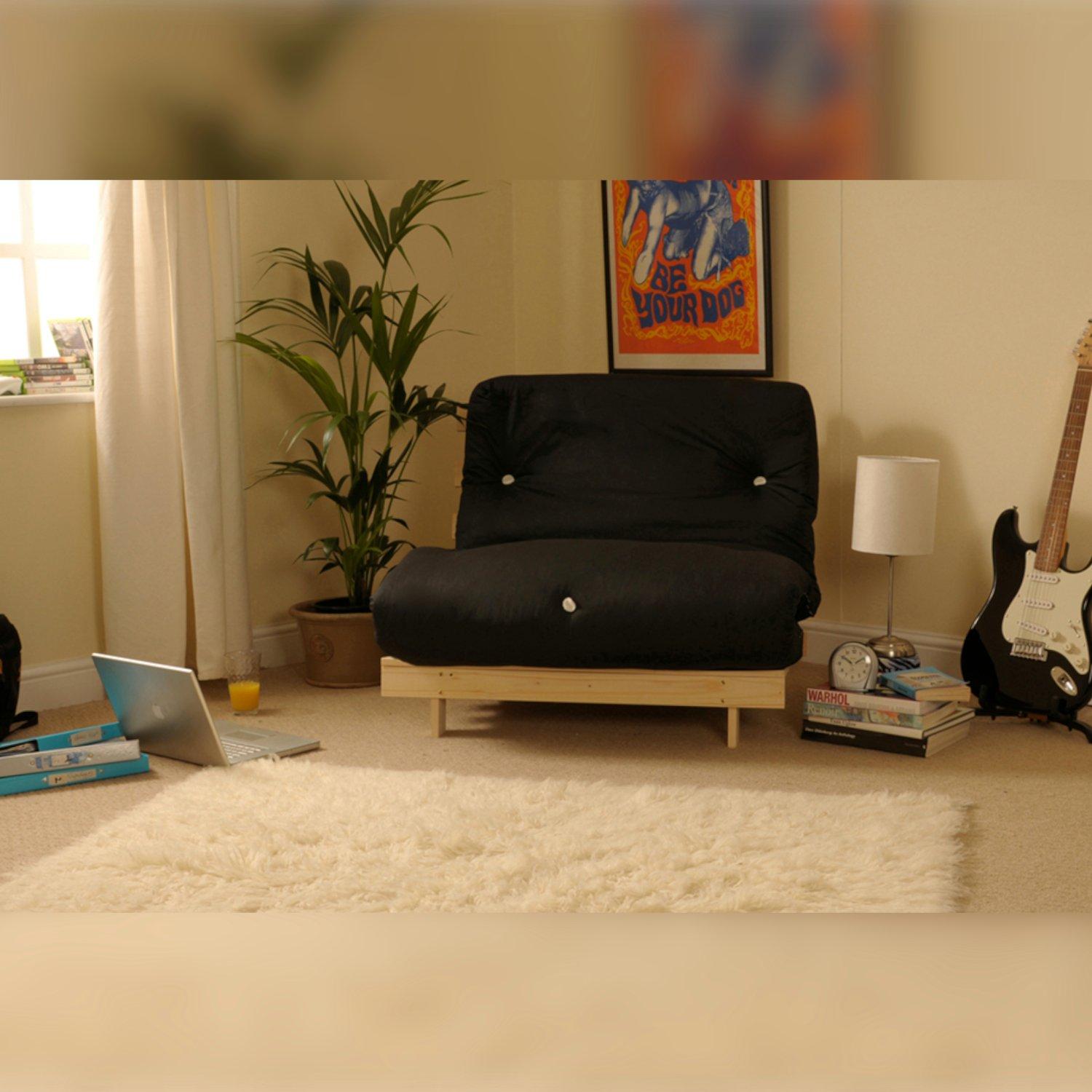 Comfy Living Wooden Frame Futon with Standard Premium Mattress