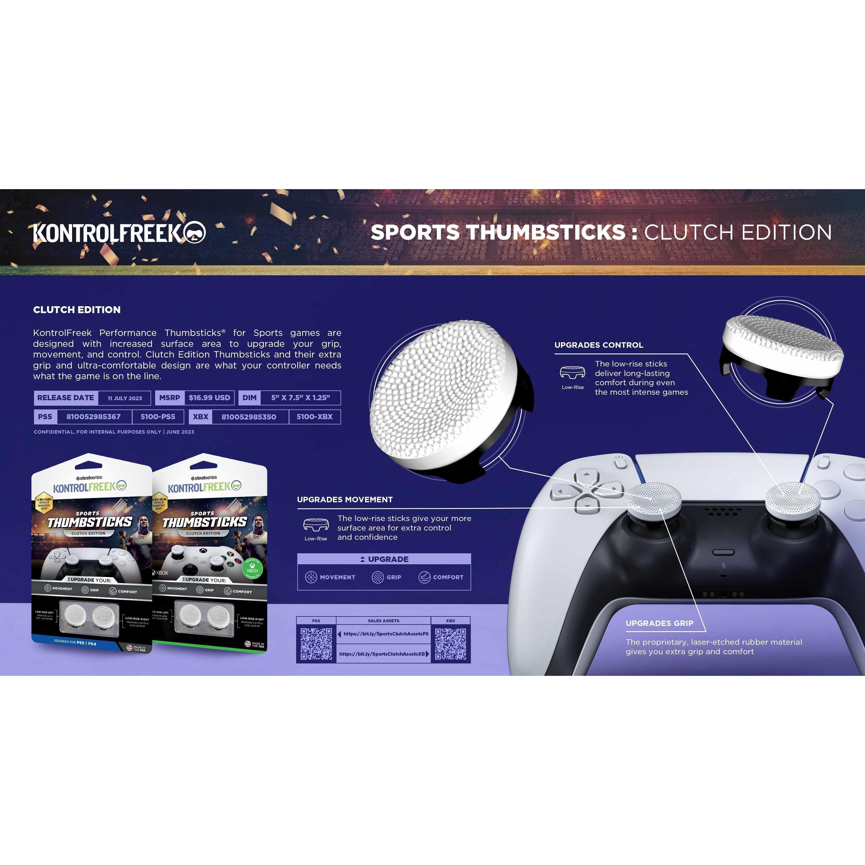 Bianco - KontrolFreek - Clutch Edition PS5 Thumbsticks - 2