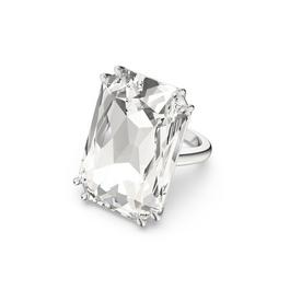 Swarovski Mesmera cocktail ring, Octagon cut, White, Rhodium plated