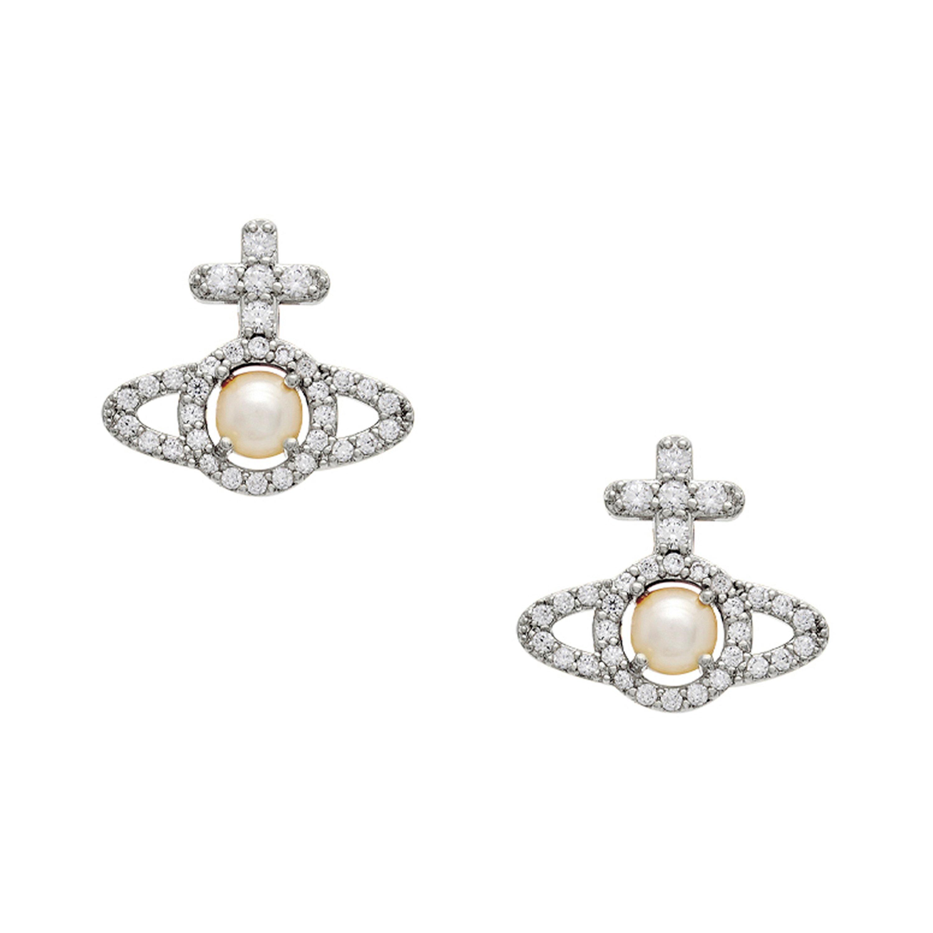 Vivienne Westwood Women's Orb Olympia Earrings - Plat/Cream