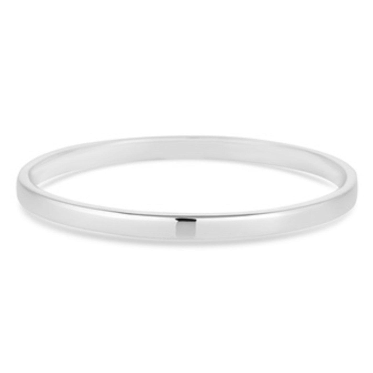 Silver - Simply Silver - Sterling Silver 925 Classic Bangle Bracelet - 2