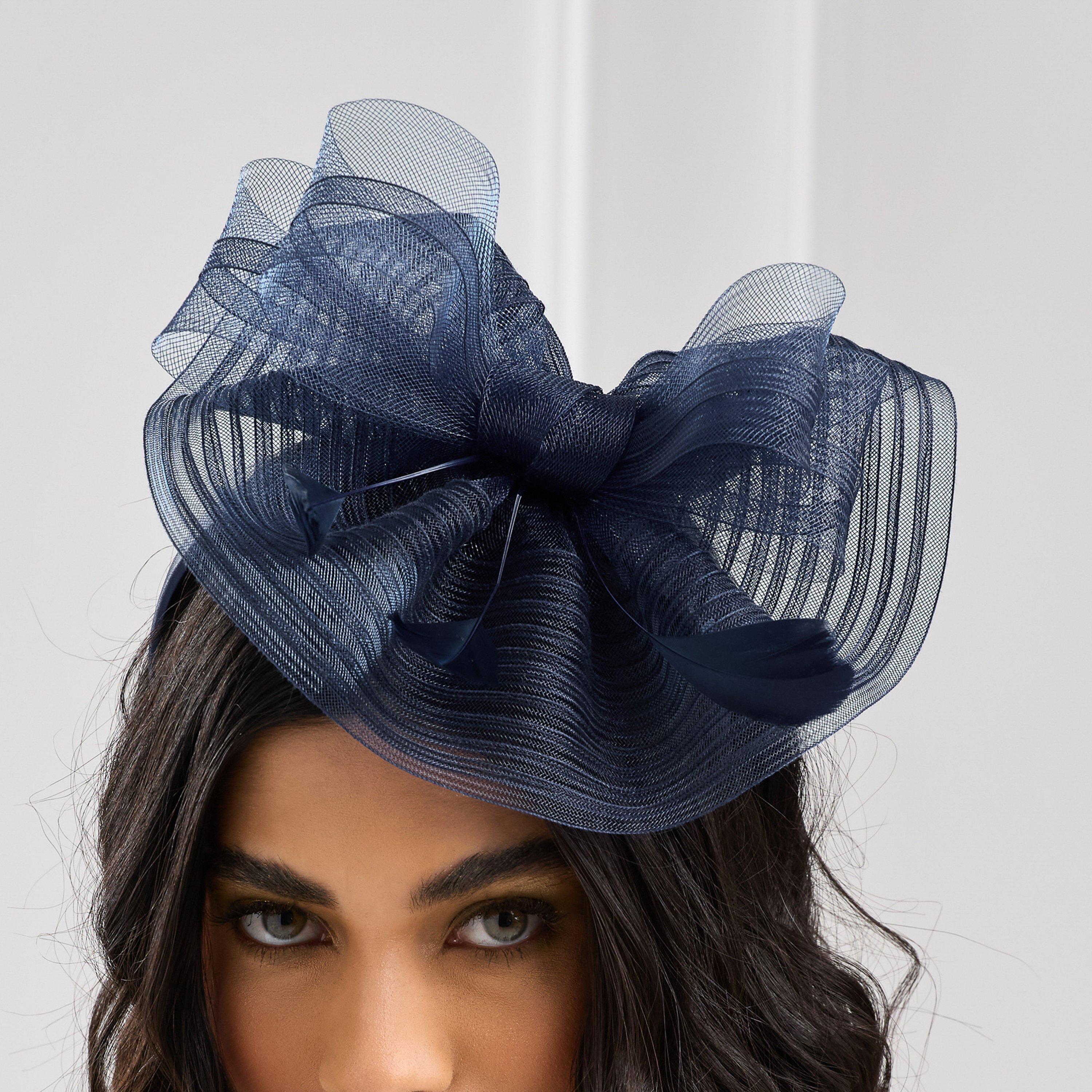 Navy - Jon Richard - Navy Hat Fascinator - 1