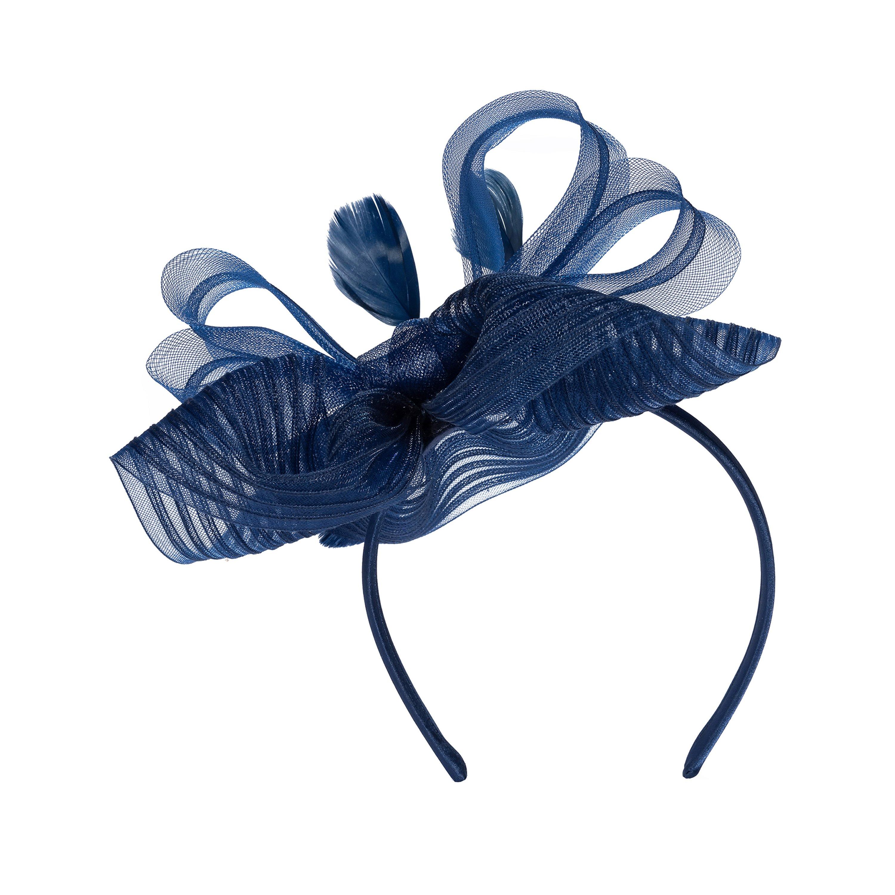 Navy - Jon Richard - Navy Hat Fascinator - 2