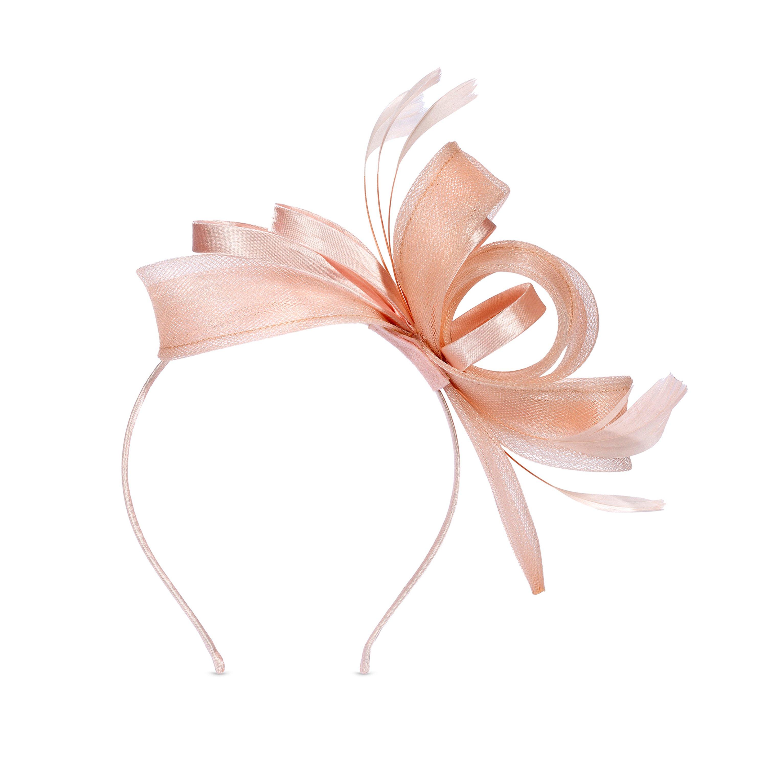 Pink - Jon Richard - Nude Medium Fascinator Headband - 2