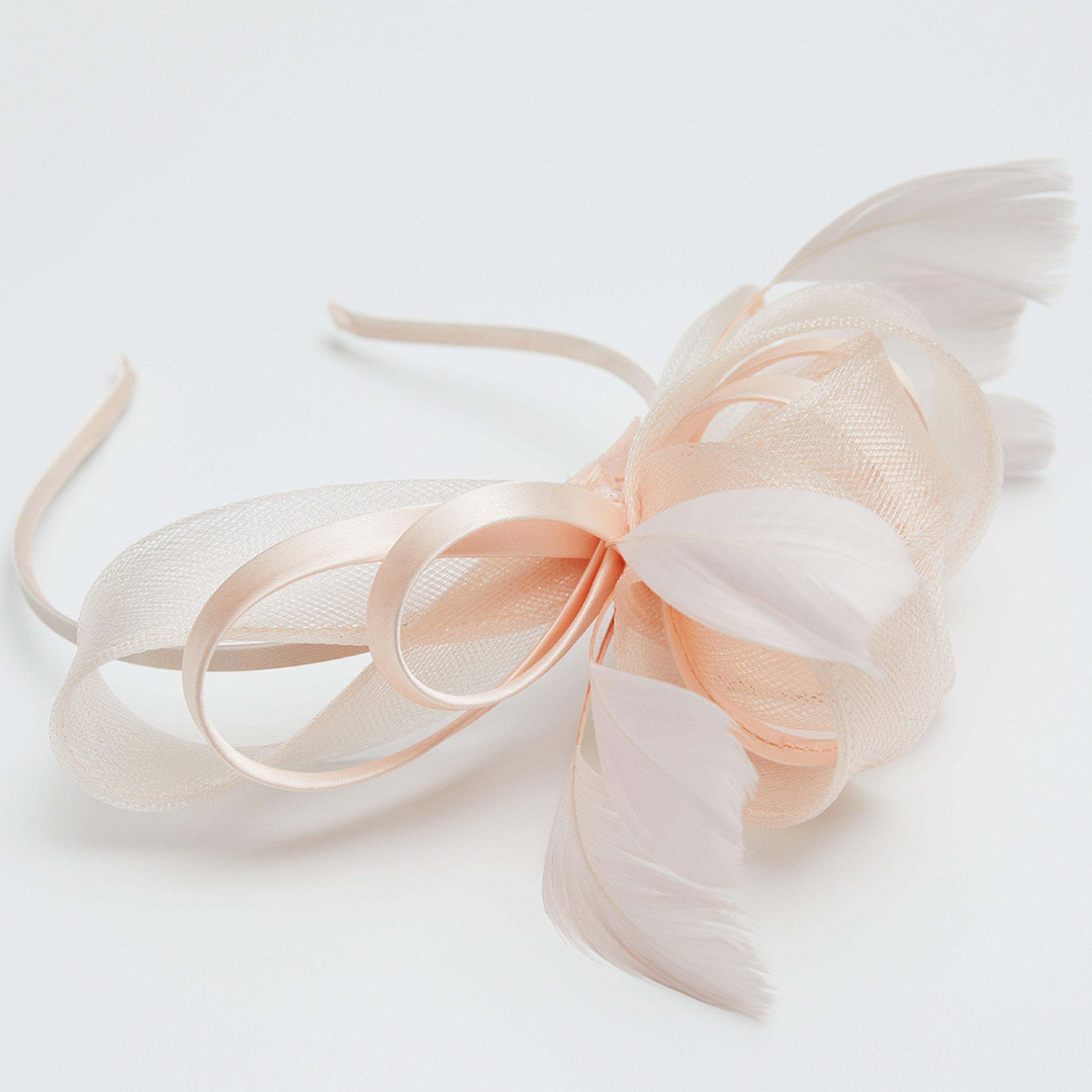 Pink - Jon Richard - Nude Medium Fascinator Headband - 5