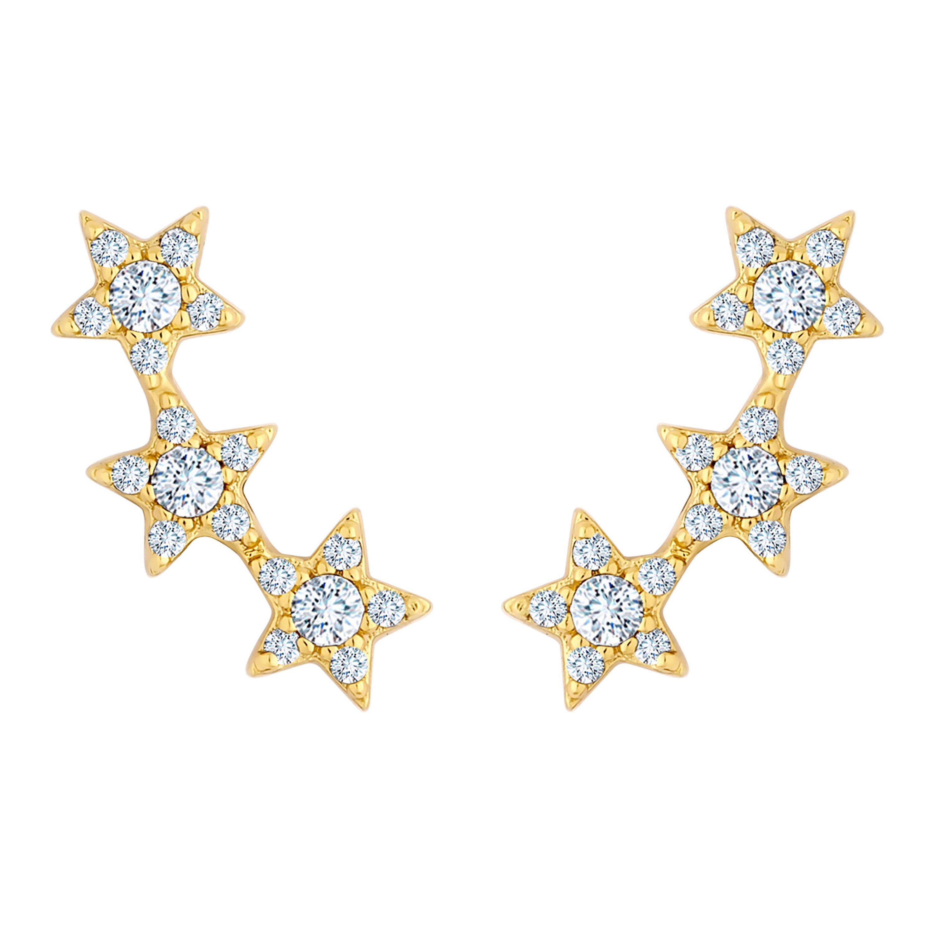 Inicio 14K Gold Plated Recyc CZ Ear Climber - Gift Pouch