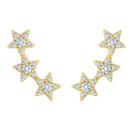Inicio 14K Gold Plated Recyc CZ Ear Climber - Gift Pouch