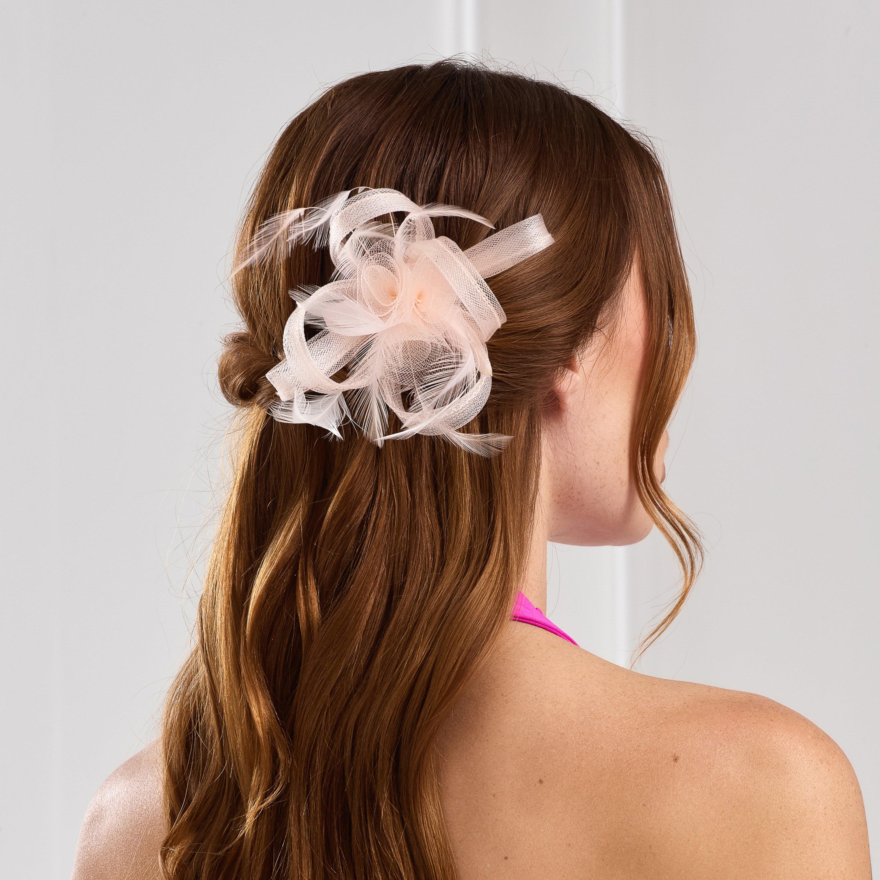 Pink - Jon Richard - Nude Small Fascinator - 3