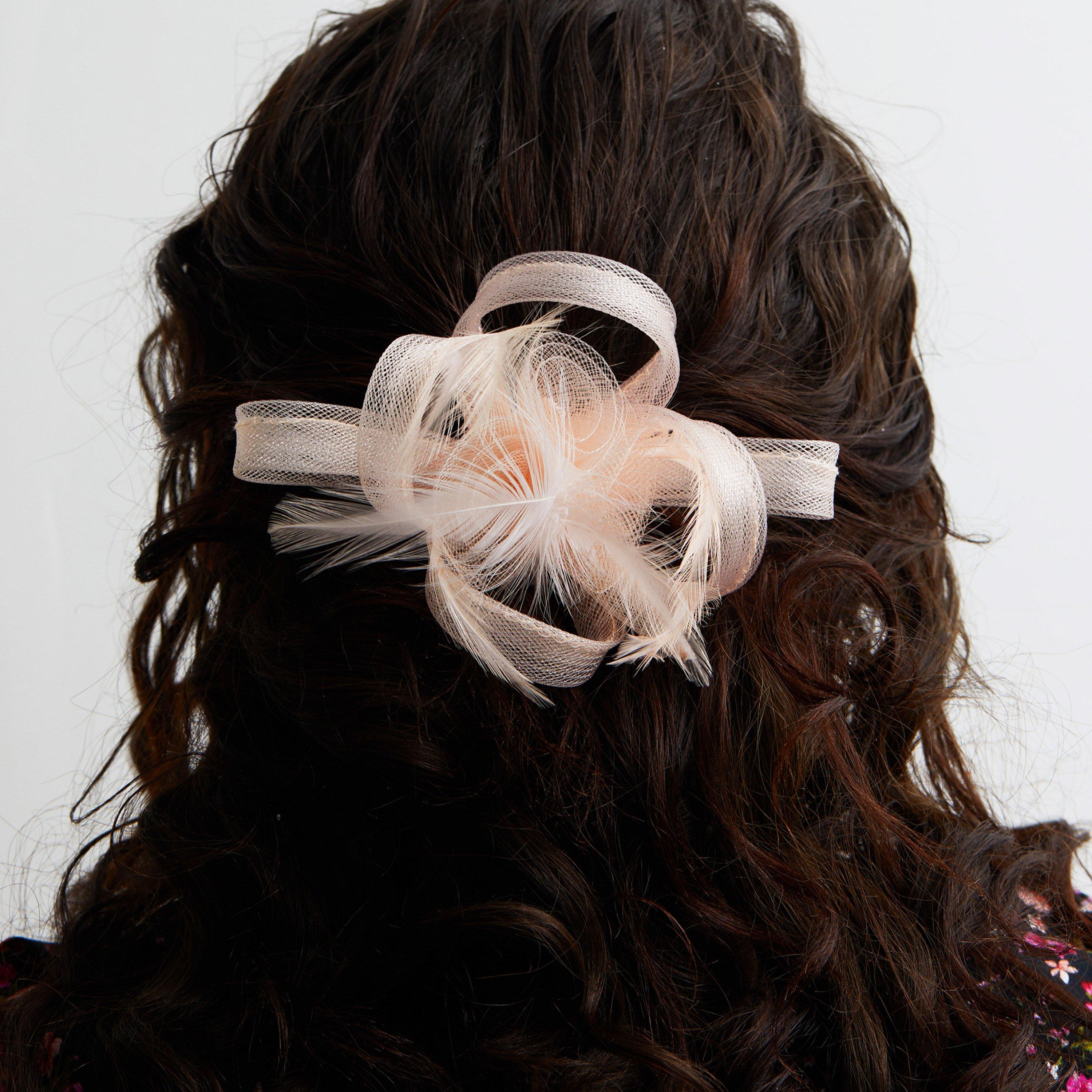 Pink - Jon Richard - Nude Small Fascinator - 4