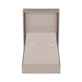 Simply Silver Sterling Silver 925 Infinity Set - Gift Boxed