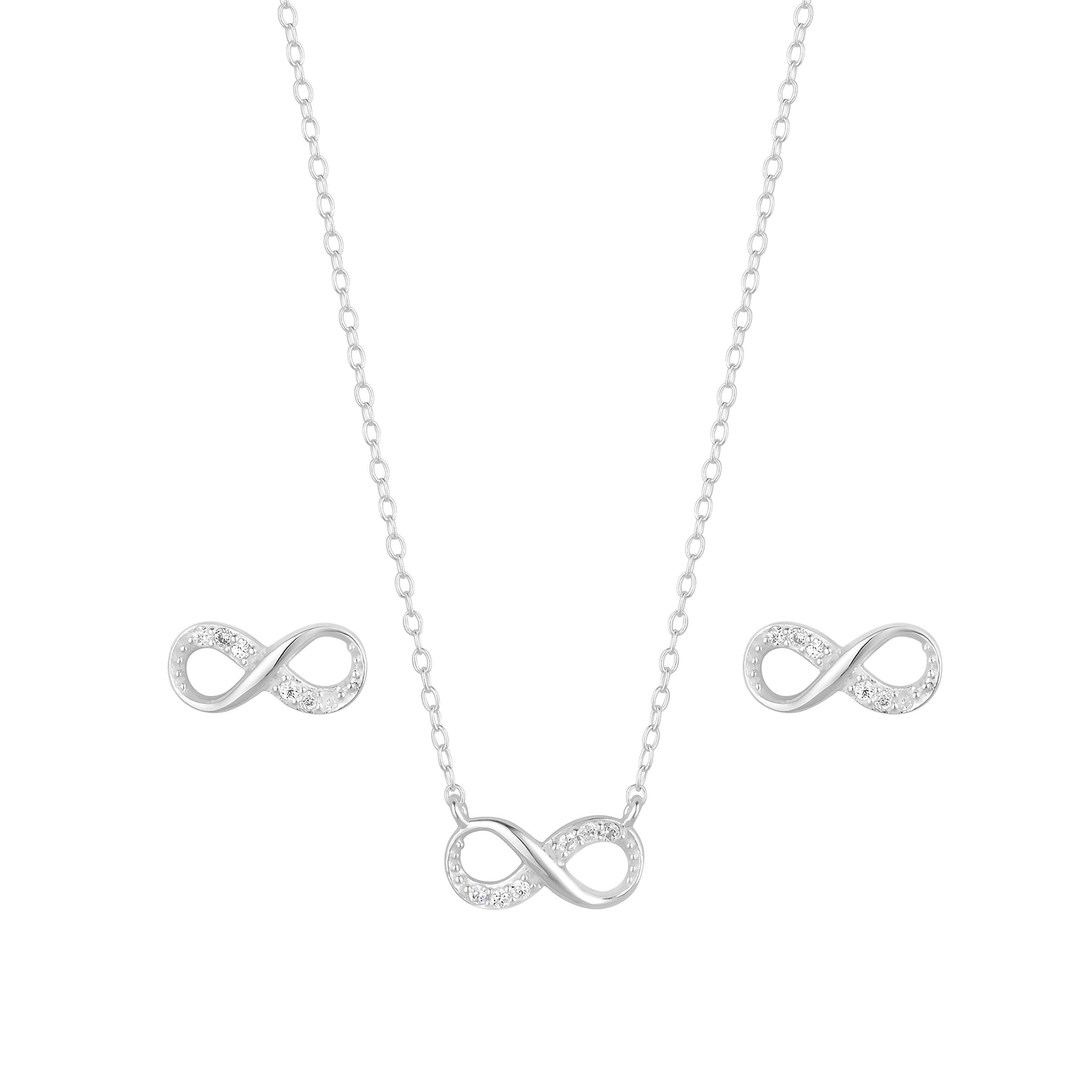 Silver - Simply Silver - Sterling Silver 925 Infinity Set - Gift Boxed - 2