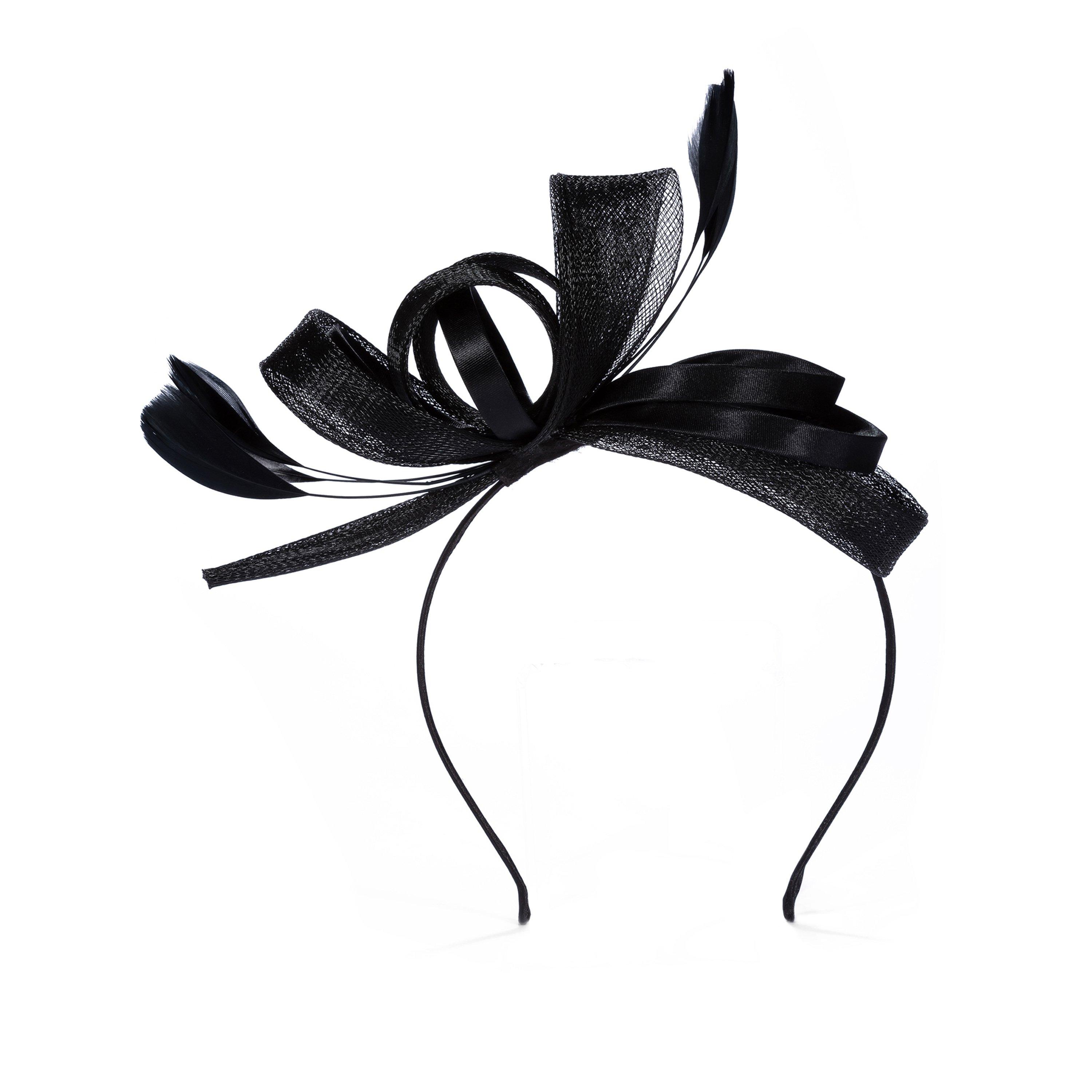 Black - Jon Richard - Black Medium Fascinator Headband