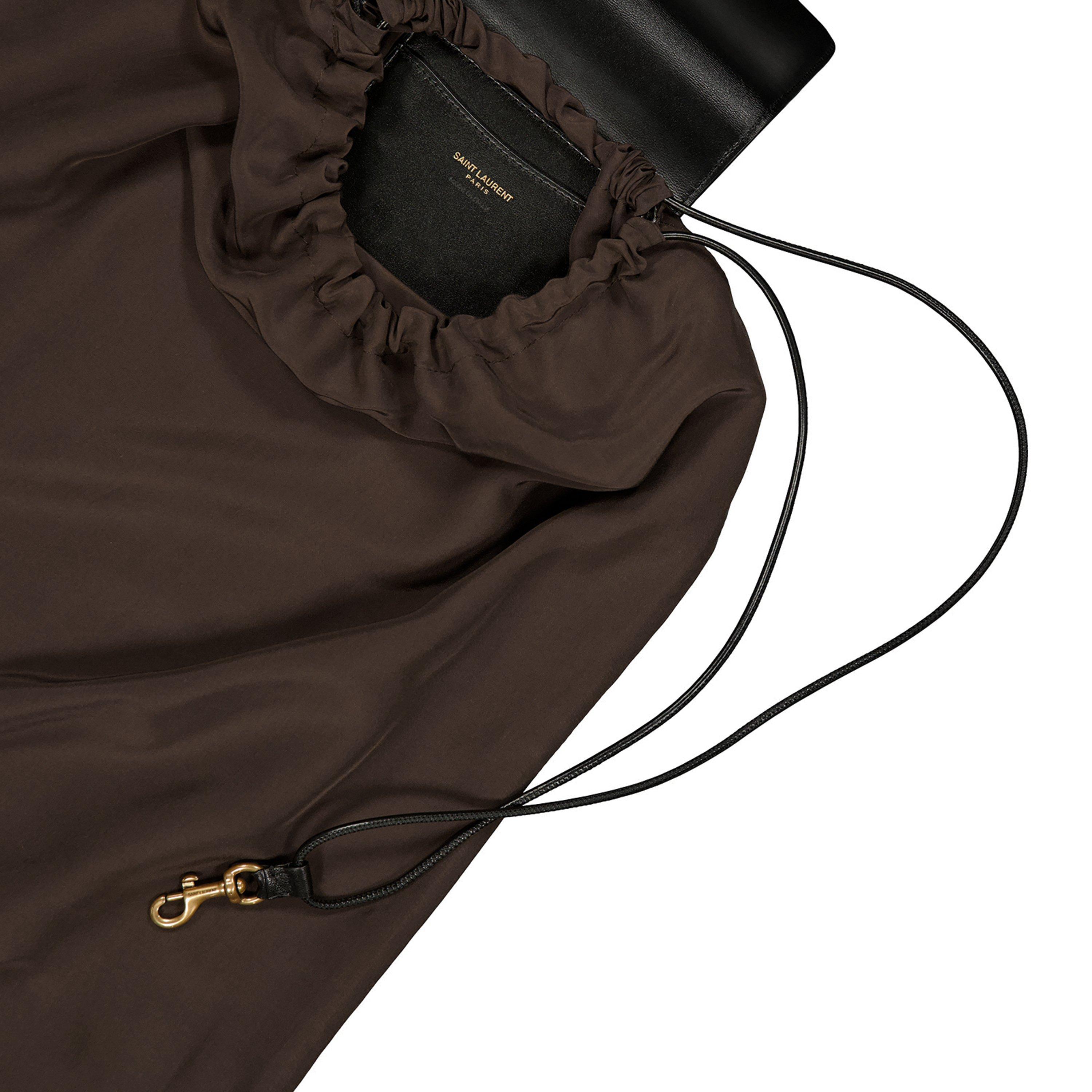 BROWN - Saint Laurent - YSL PM POCHON LARGE - 4