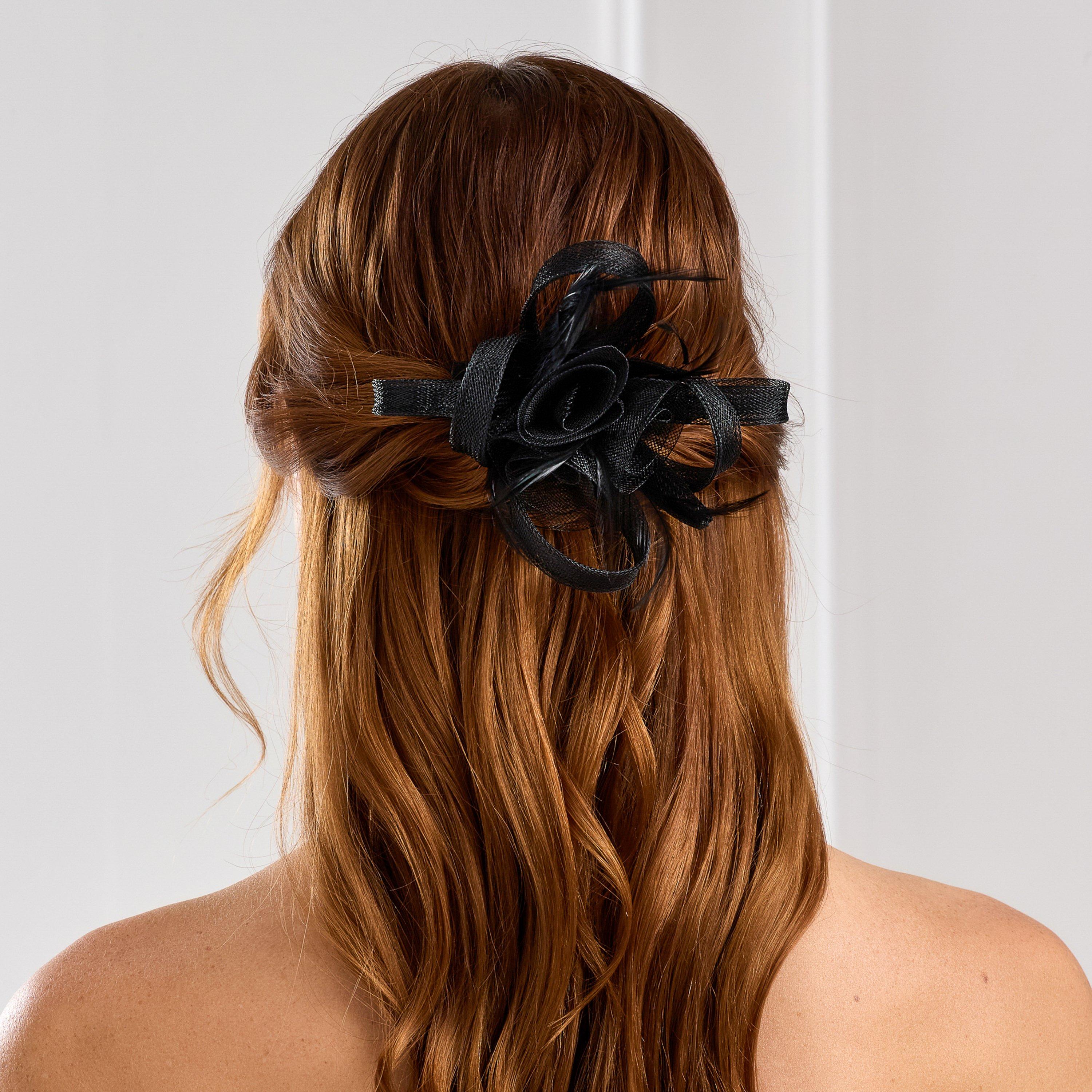 Black - Jon Richard - Black Small Fascinator - 3