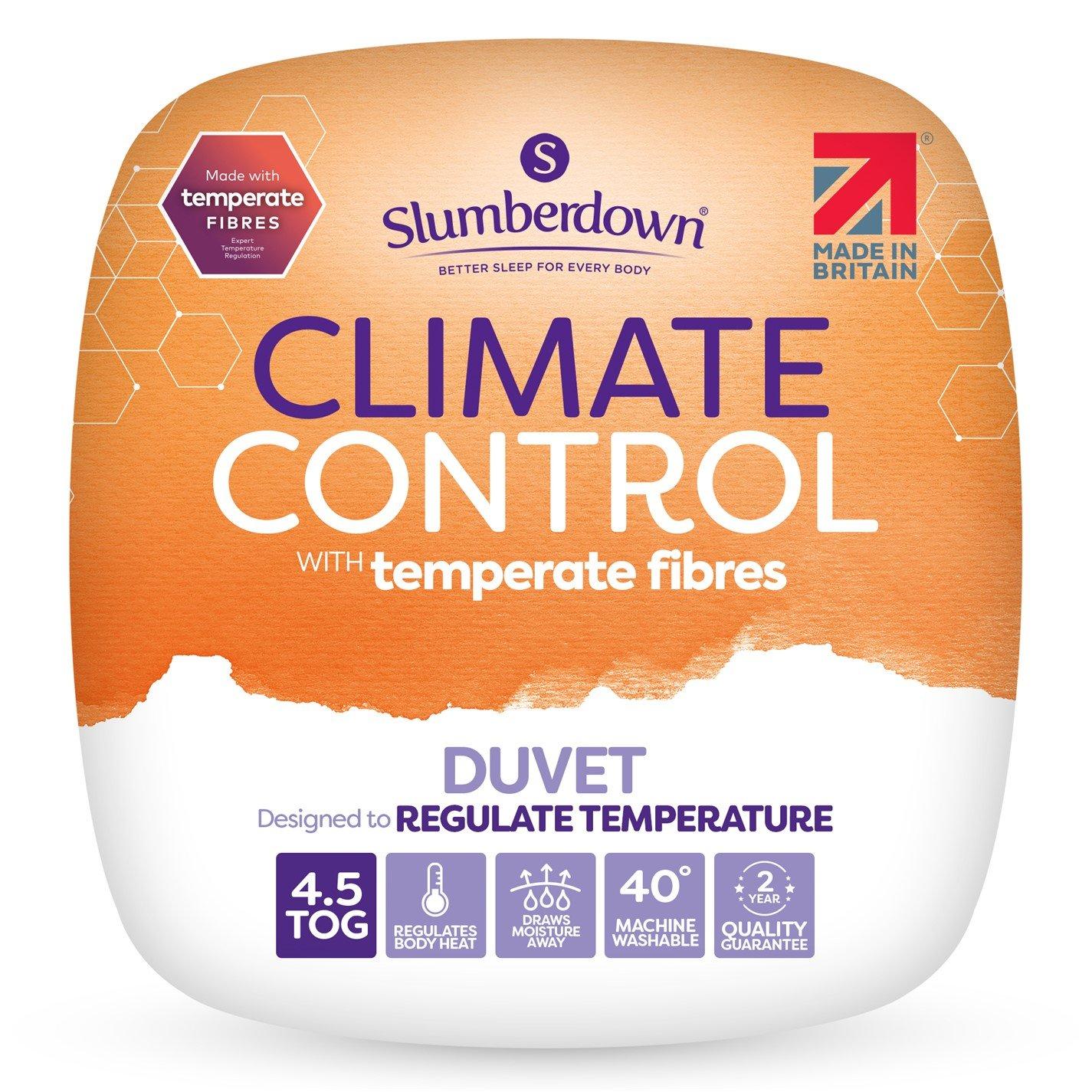 White - Slumberdown - Climate Control 4.5 Tog Duvet - 1