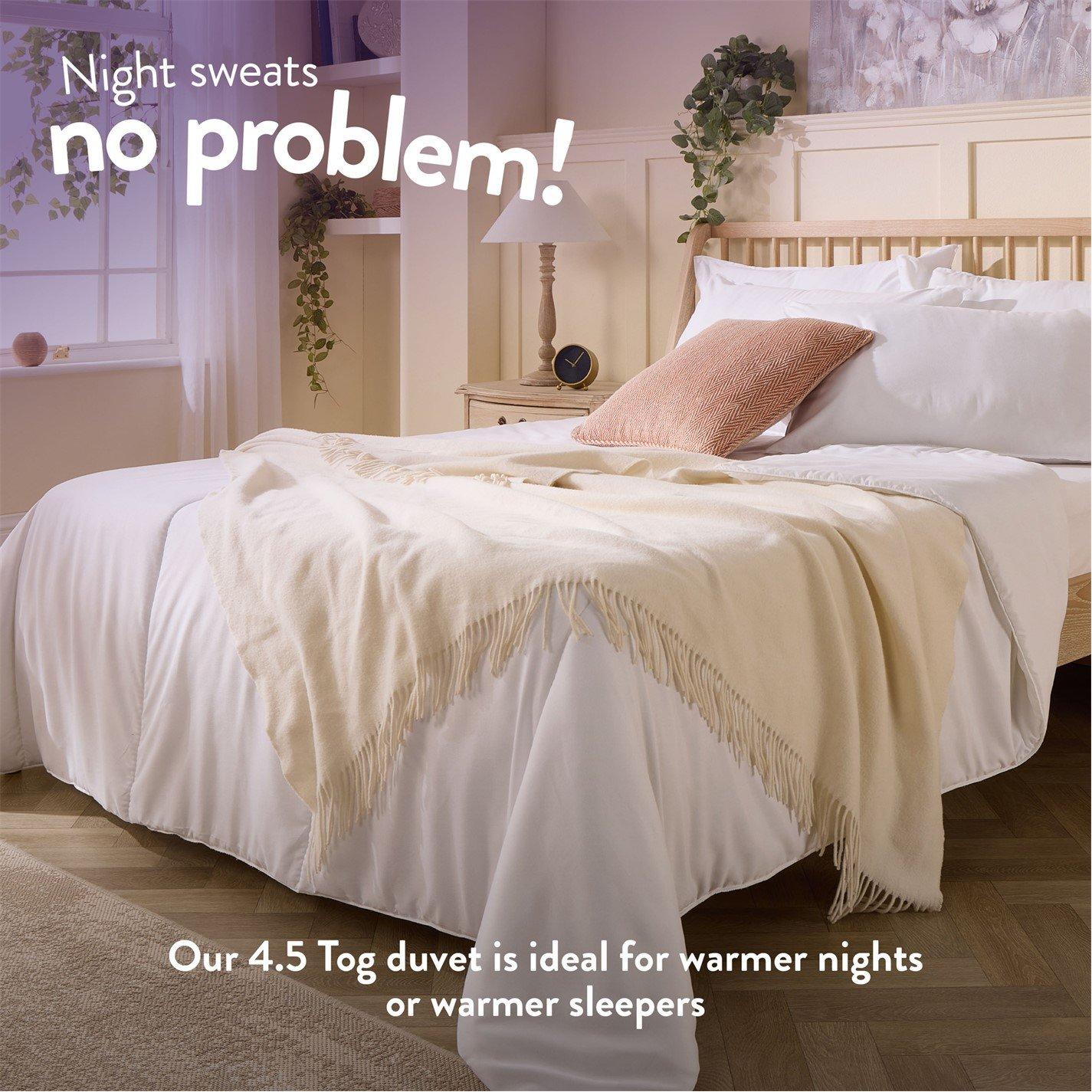 White - Slumberdown - Climate Control 4.5 Tog Duvet - 4