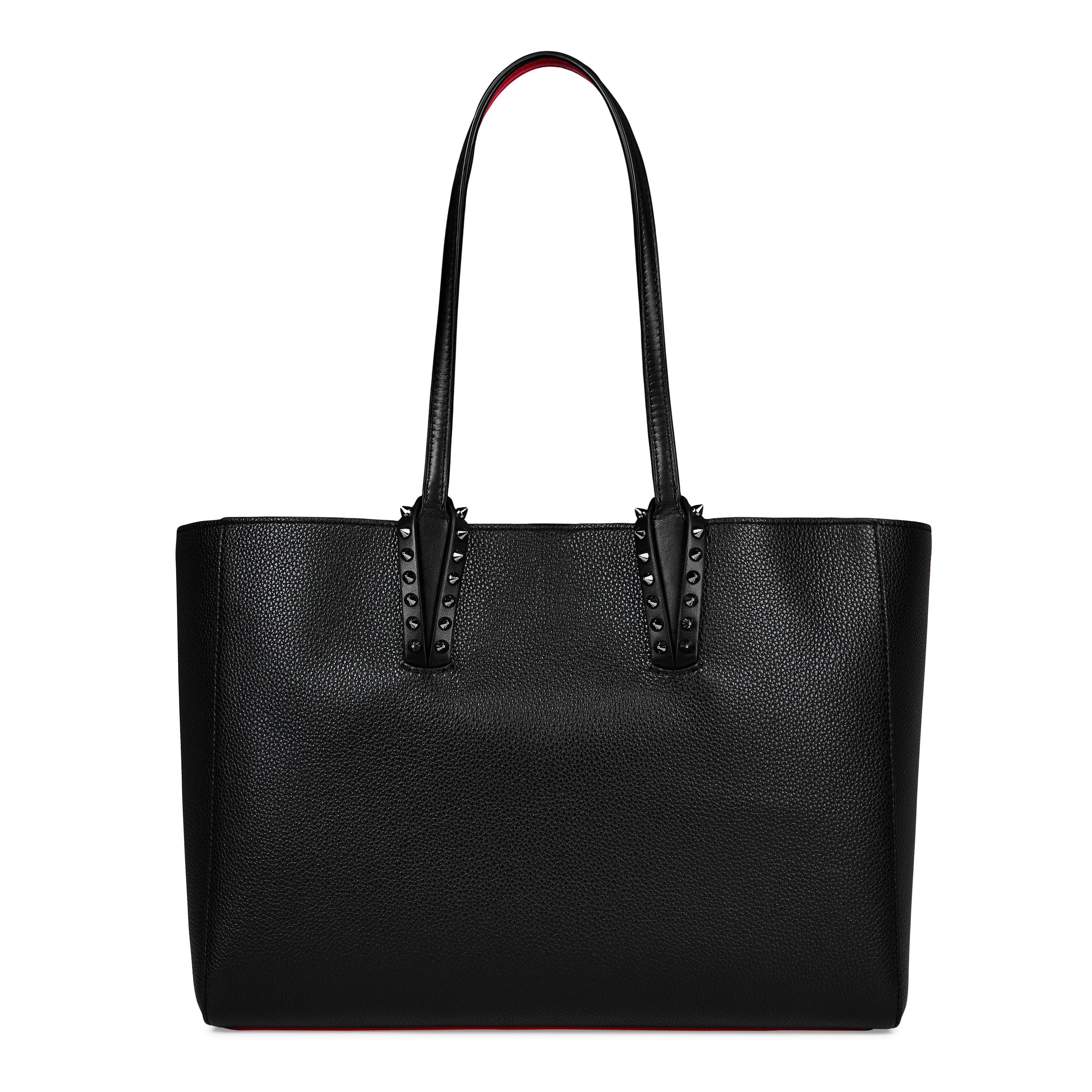 Black Gun Metal - Christian Louboutin - Stud Leather Cabata Small Shoulder Bag - 1