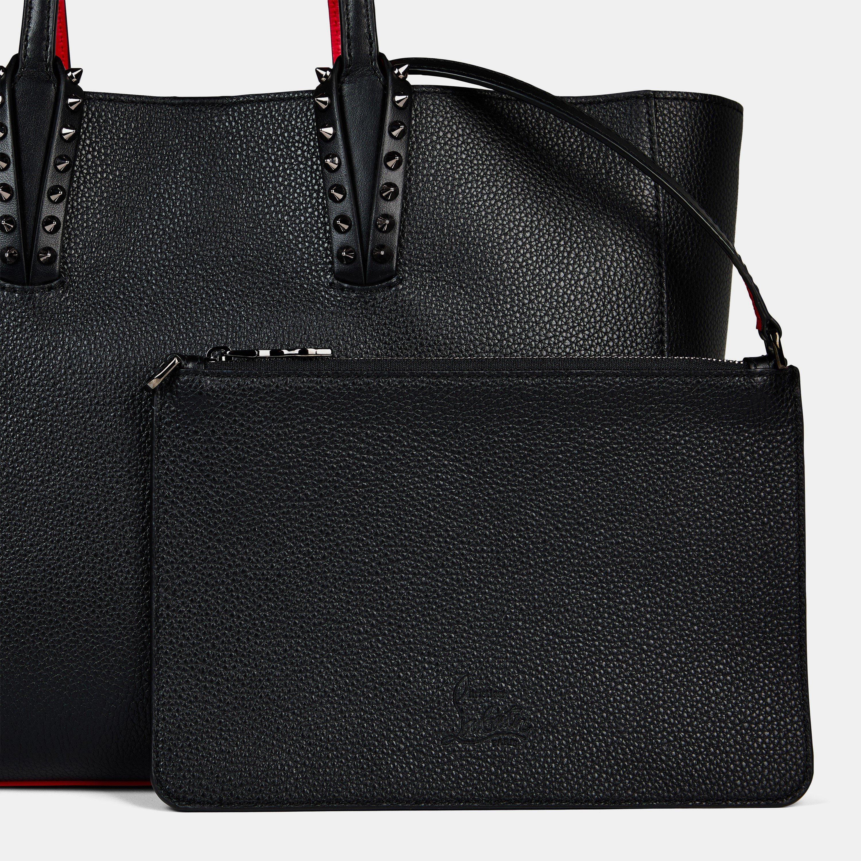 Black Gun Metal - Christian Louboutin - Stud Leather Cabata Small Shoulder Bag - 4