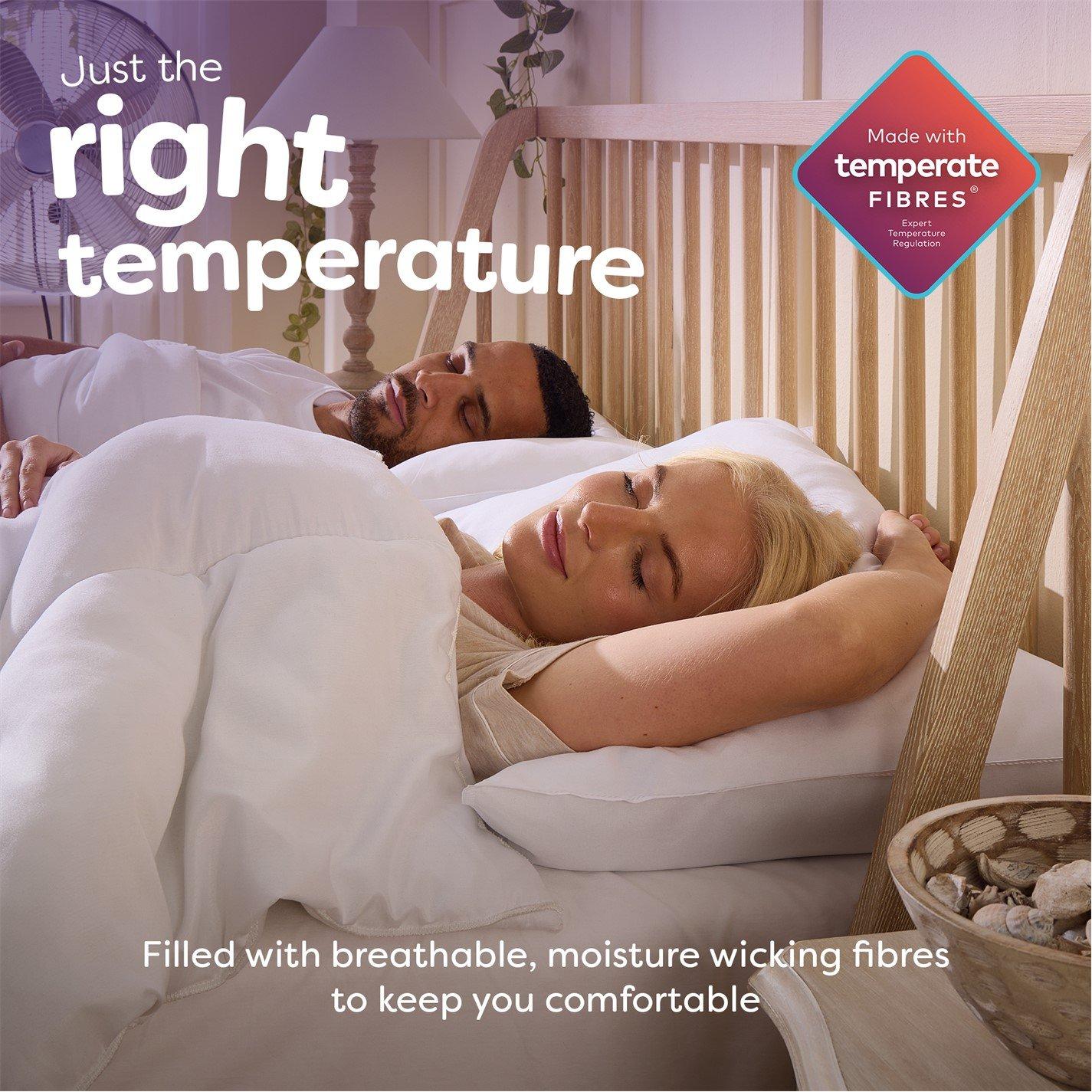 White - Slumberdown - Climate Control Medium Support Pillow - 2