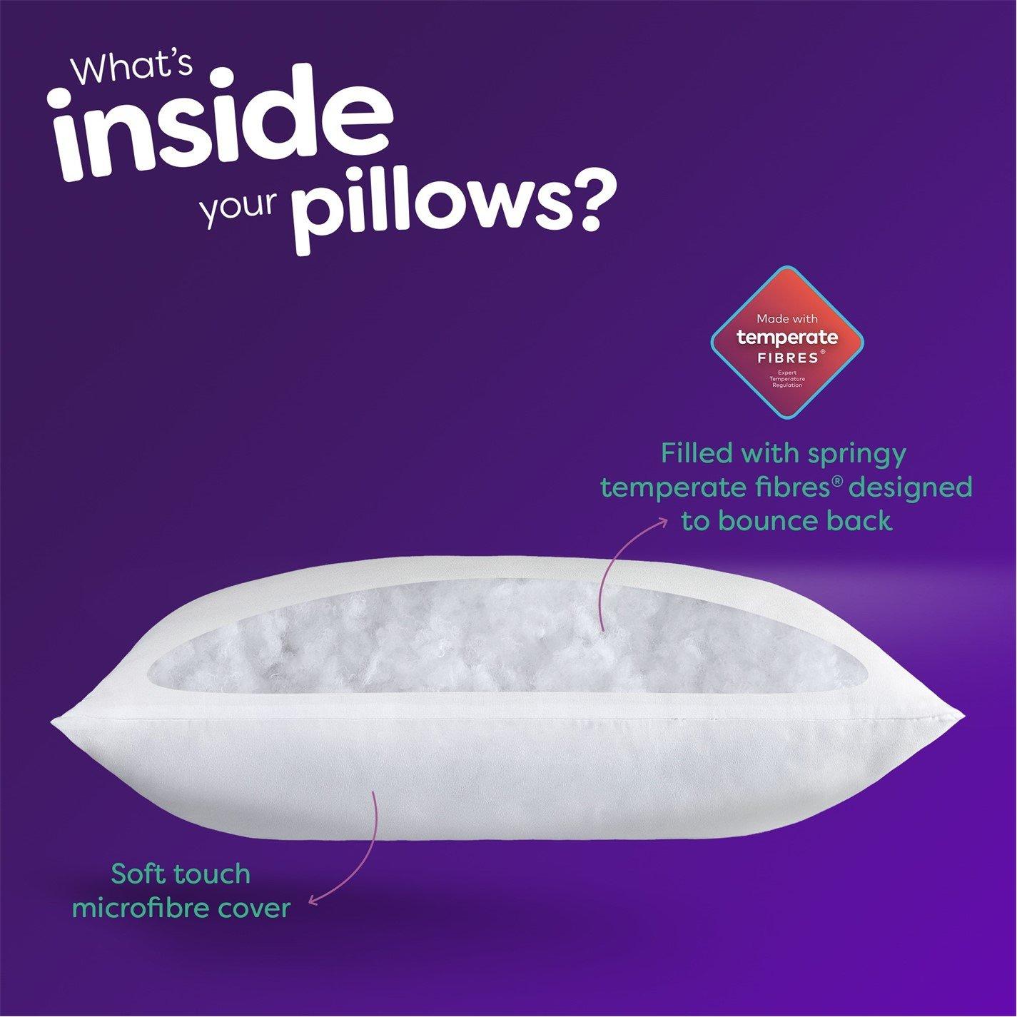 White - Slumberdown - Climate Control Medium Support Pillow - 6