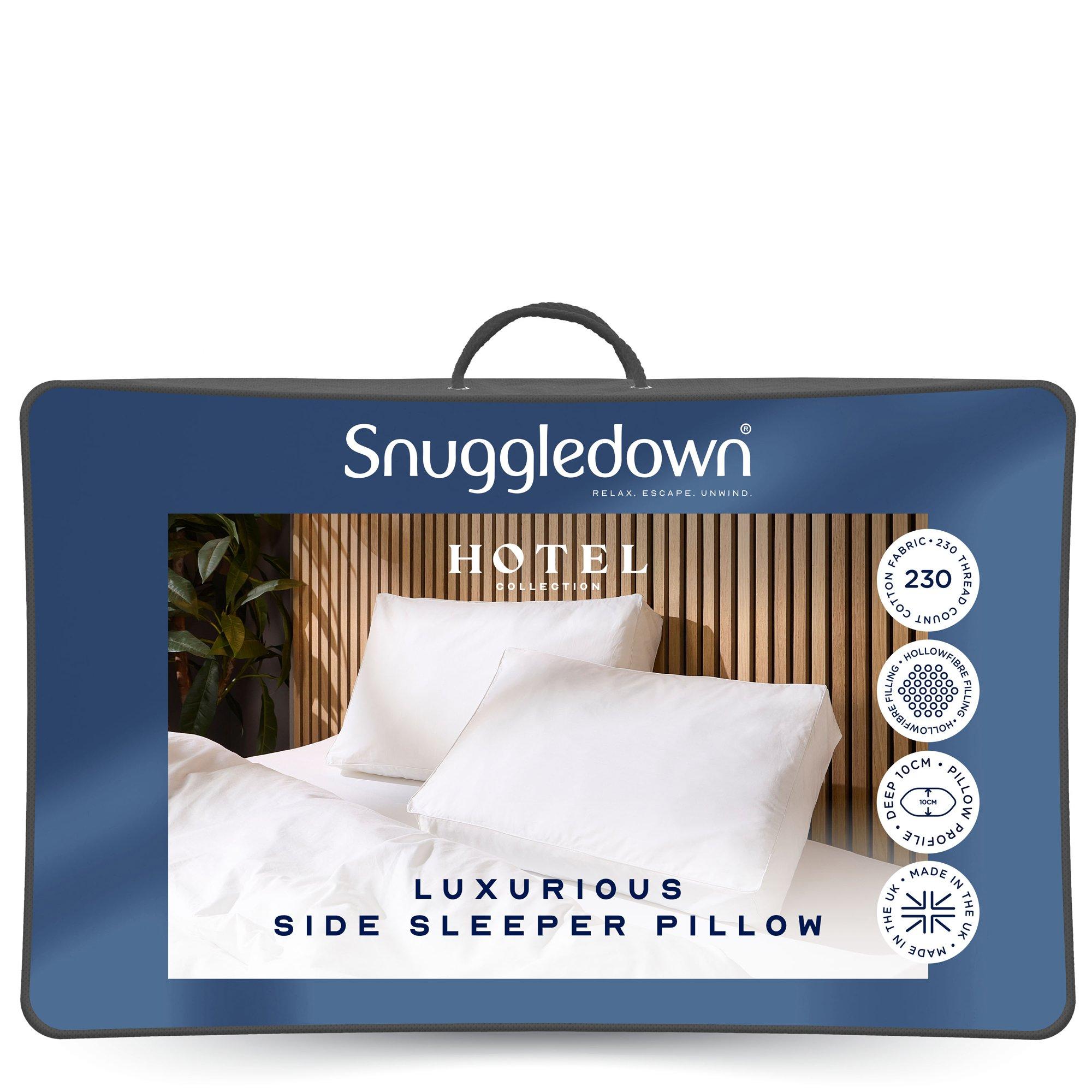 White - Snuggledown - Side Sleeper Pillow Medium Support - Orthopaedic Pillow for Neck and Back Pain Relief - 11