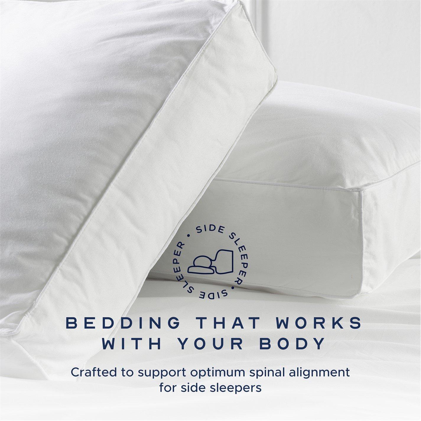 White - Snuggledown - Side Sleeper Firm Support Pillow - Orthopaedic Pillow for Neck and Back Pain Relief - 4