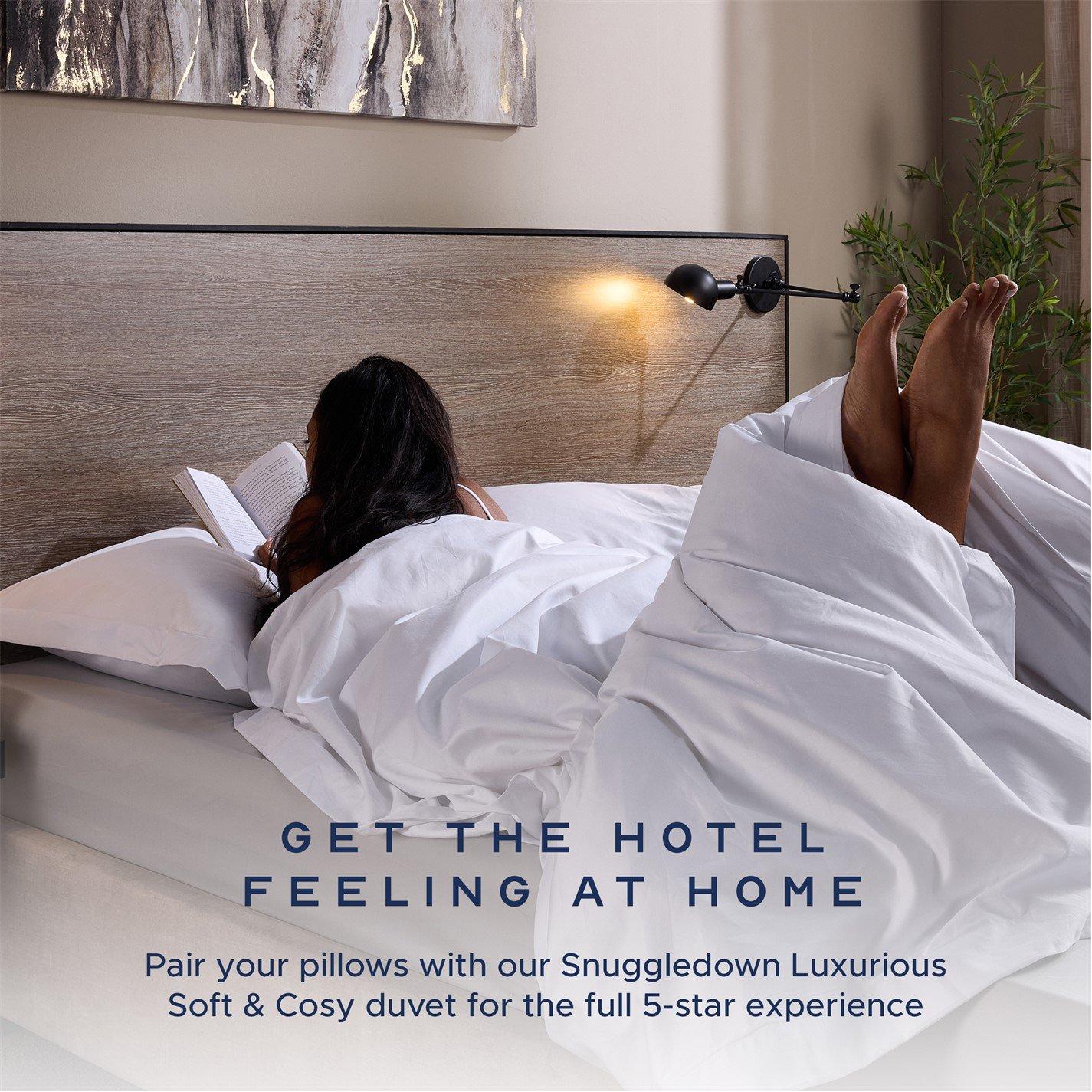 White - Snuggledown - Side Sleeper Firm Support Pillow - Orthopaedic Pillow for Neck and Back Pain Relief - 9