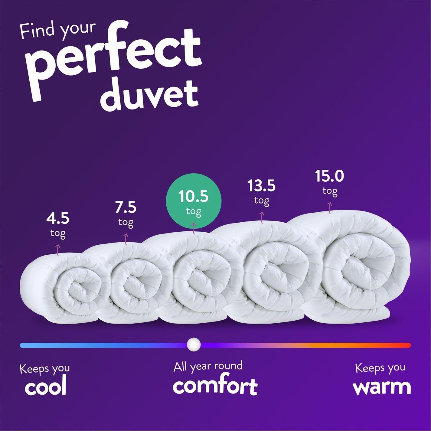 White - Slumberdown - Anti Allergy 10.5 Tog Duvet - 7