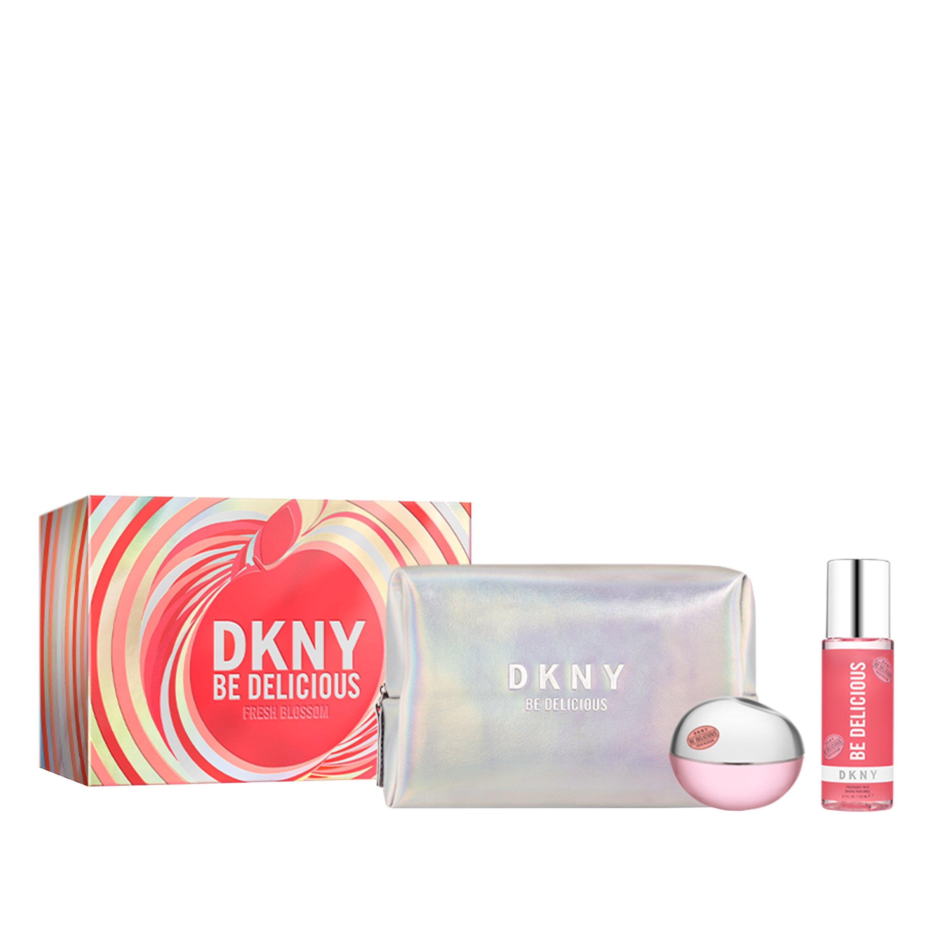 3pc - DKNY - Be Delicious Fresh Blossom Gift Set: Eau de Parfum 100ml + Body Mist 125ml + Pouch