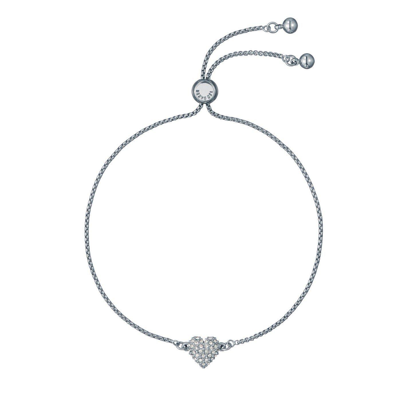 Zilver/Kristal - Ted Baker - Adoria Crystal Heart Adjustable Bracelet - 1