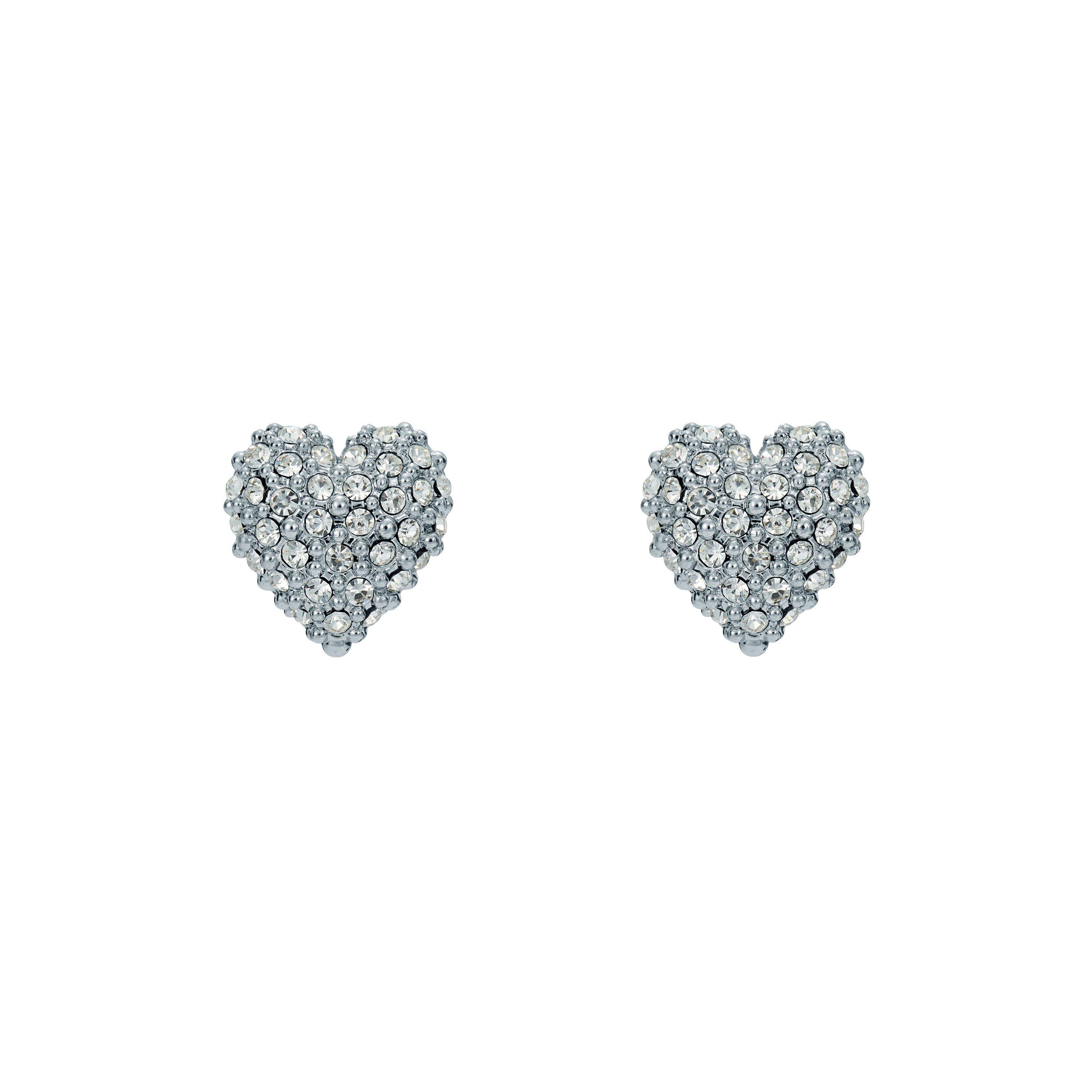 Zilver/Kristal - Ted Baker - Adoraa Crystal Heart Stud Earrings - 1