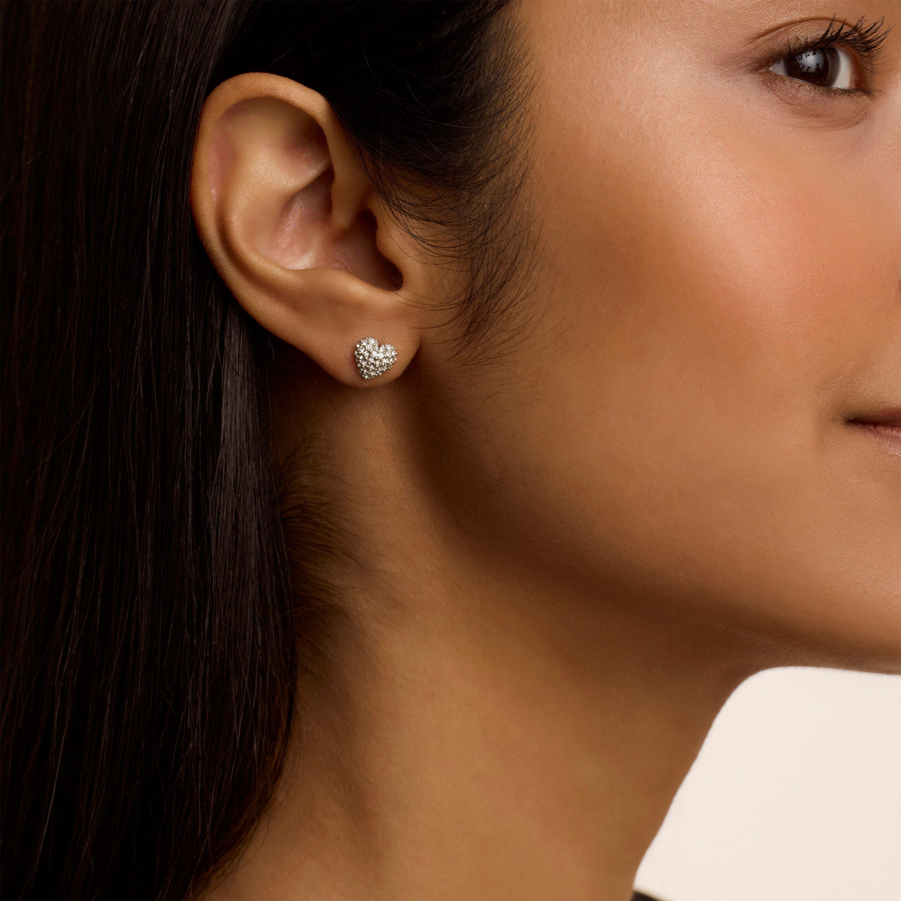 Zilver/Kristal - Ted Baker - Adoraa Crystal Heart Stud Earrings - 4