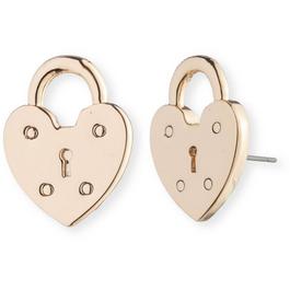 Ralph Lauren Heart Lock Stud Earrings
