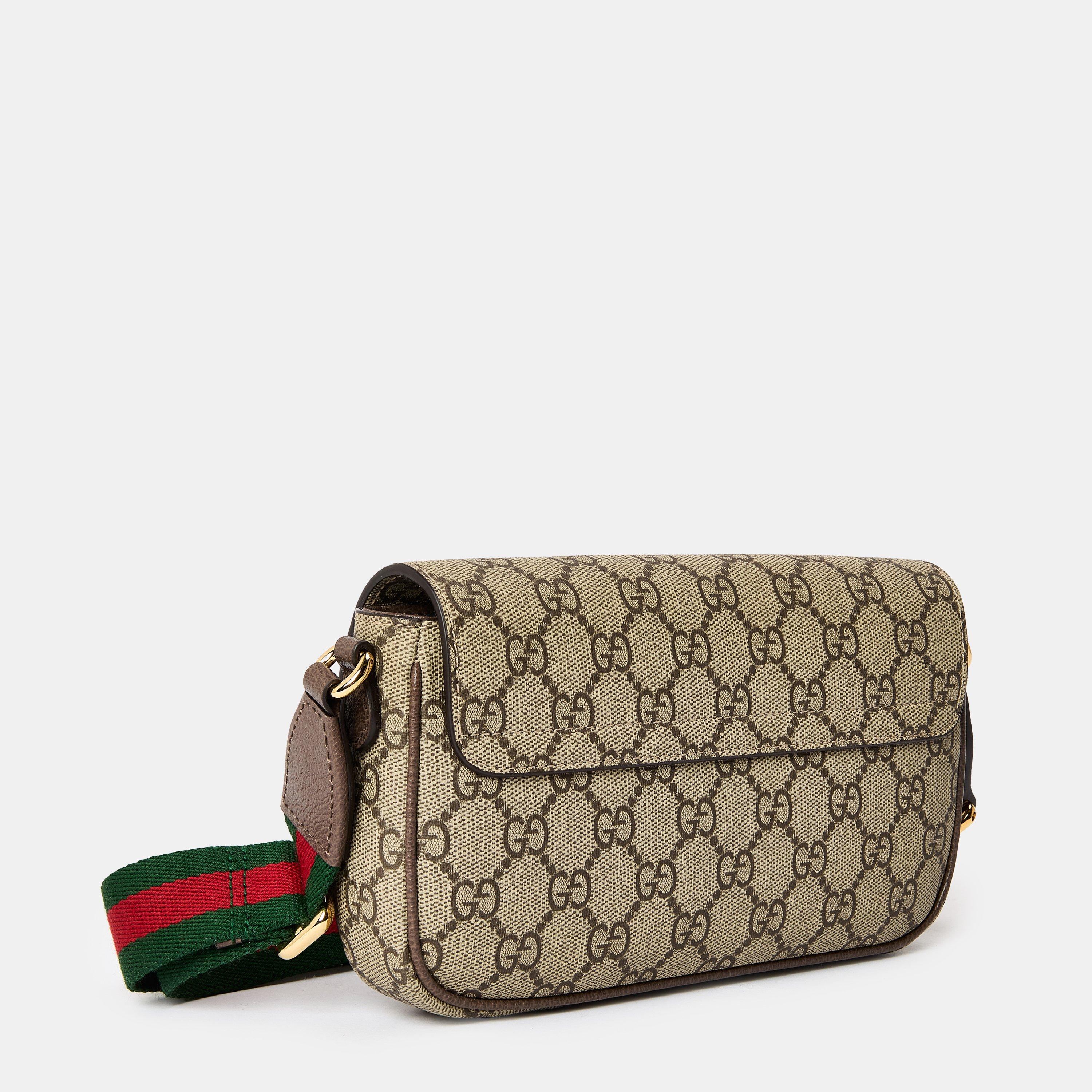 Beige Ebony - Gucci - Women's Logo Cotton Ophidia Mini Bag - 2