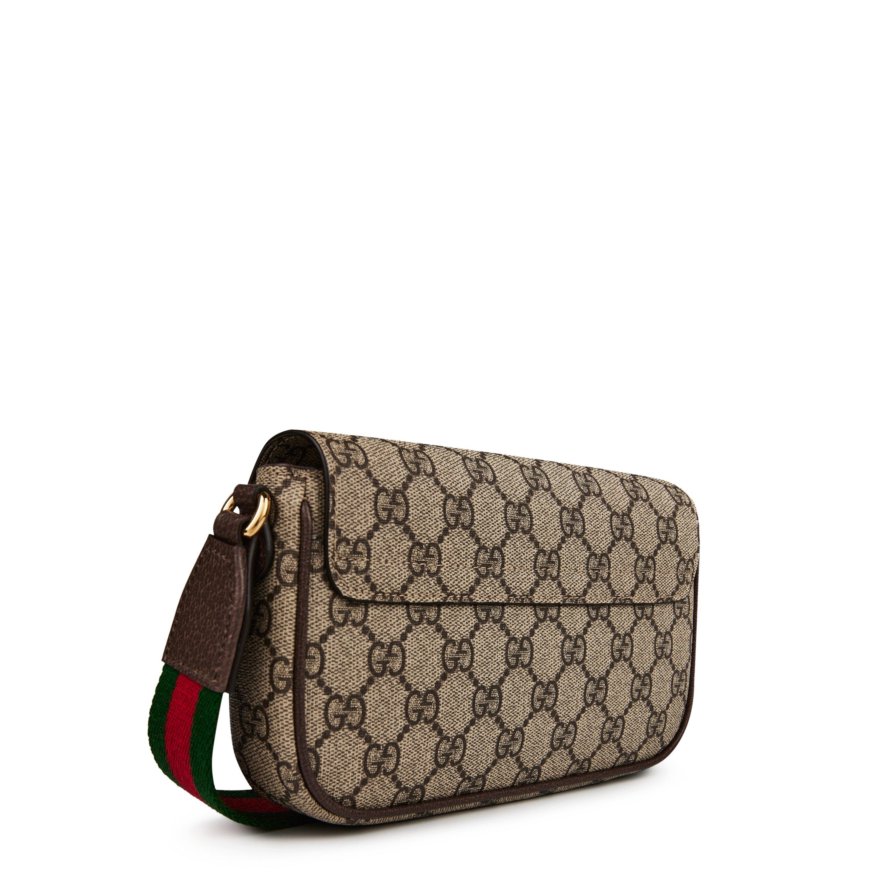 Beige Ebony - Gucci - Women's Logo Cotton Ophidia Mini Bag - 9
