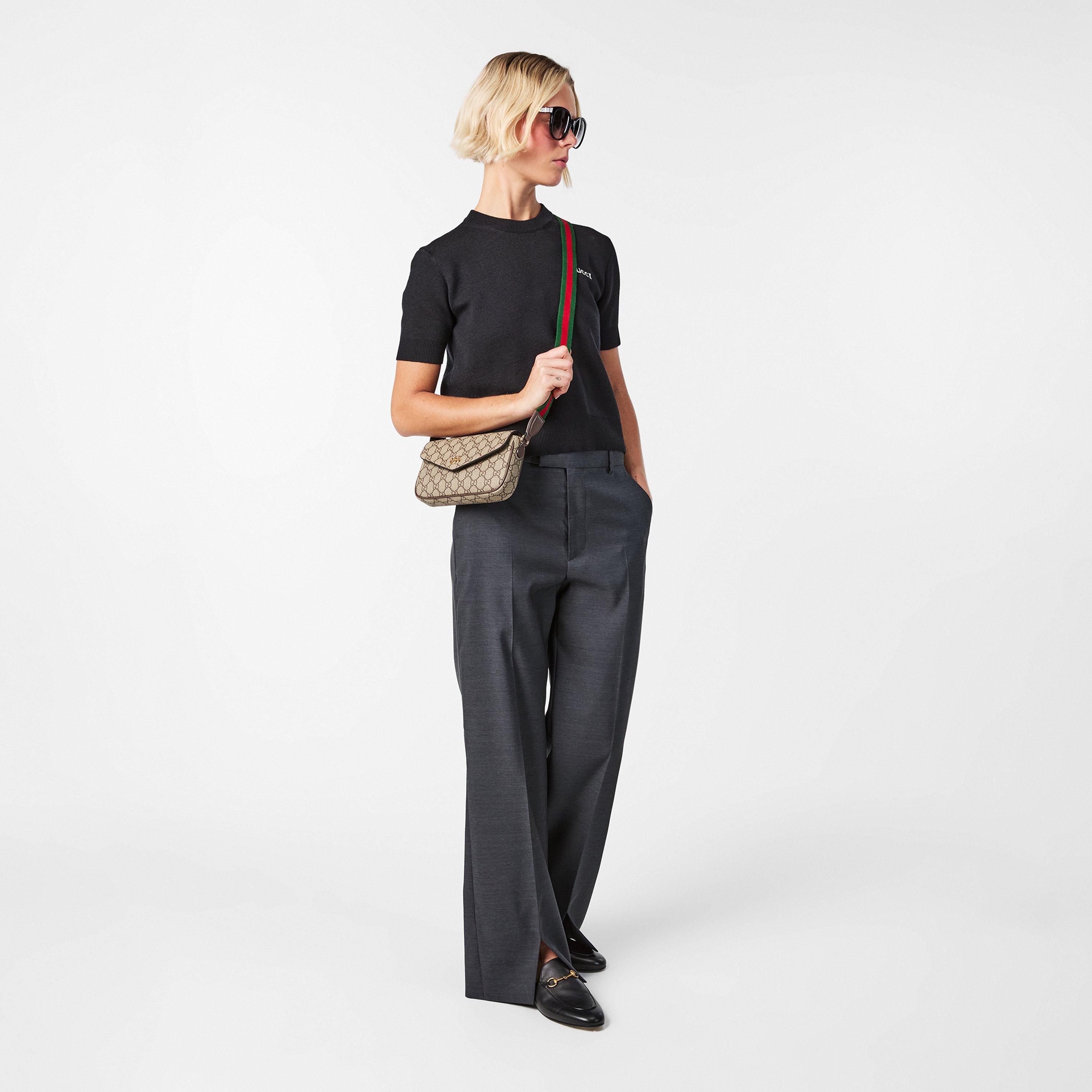 Beige Ebony - Gucci - Women's Logo Cotton Ophidia Mini Bag - 7