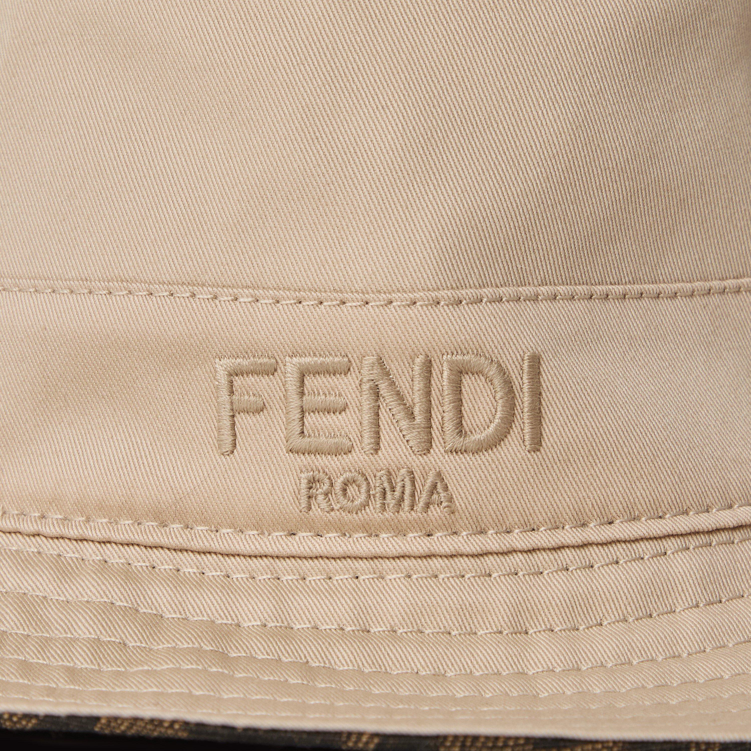 Beige F1QVY - Fendi - Twill Bucket Hat Juniors - 3