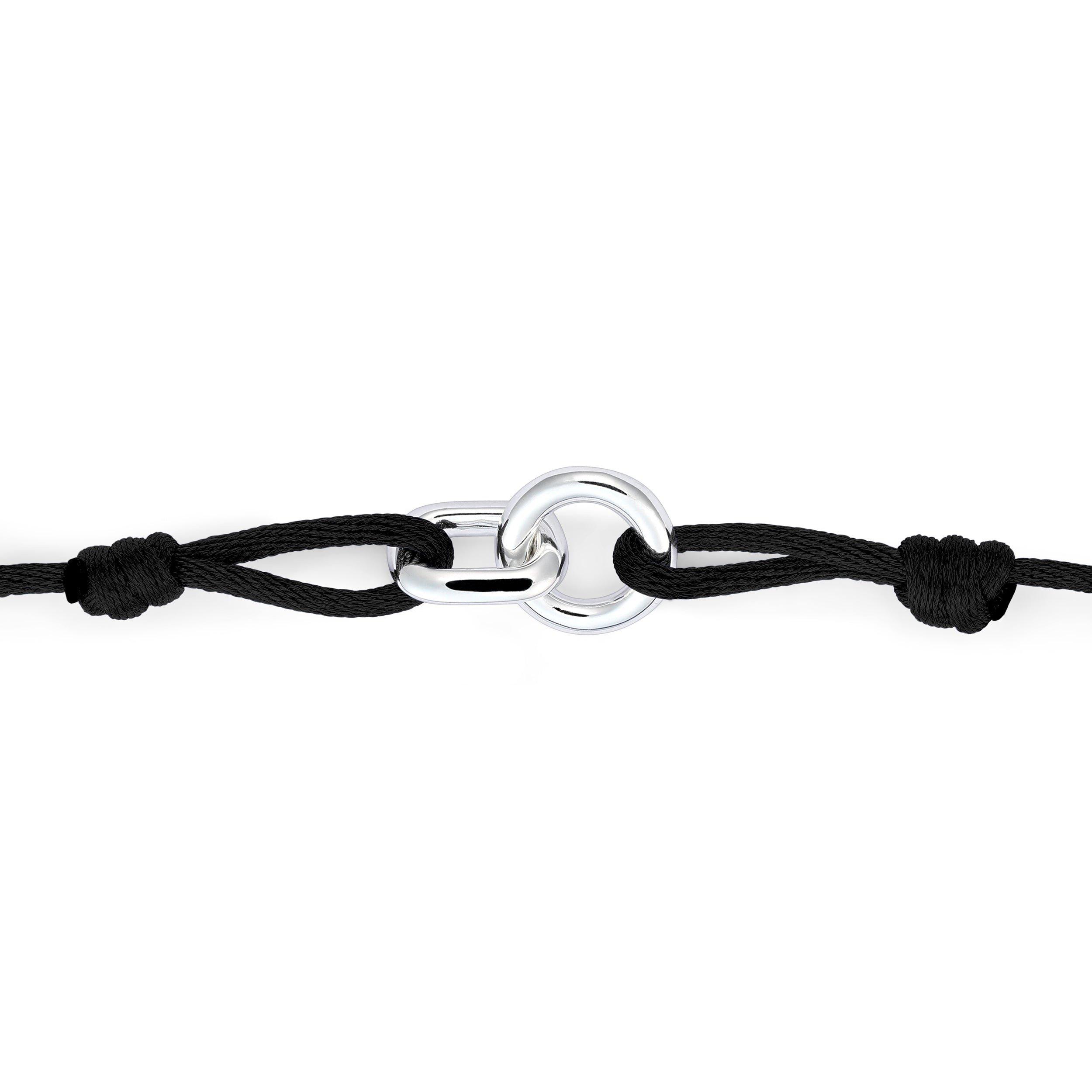Silver/Black - Common Lines - Men's Element Tennis Bracelet - 5