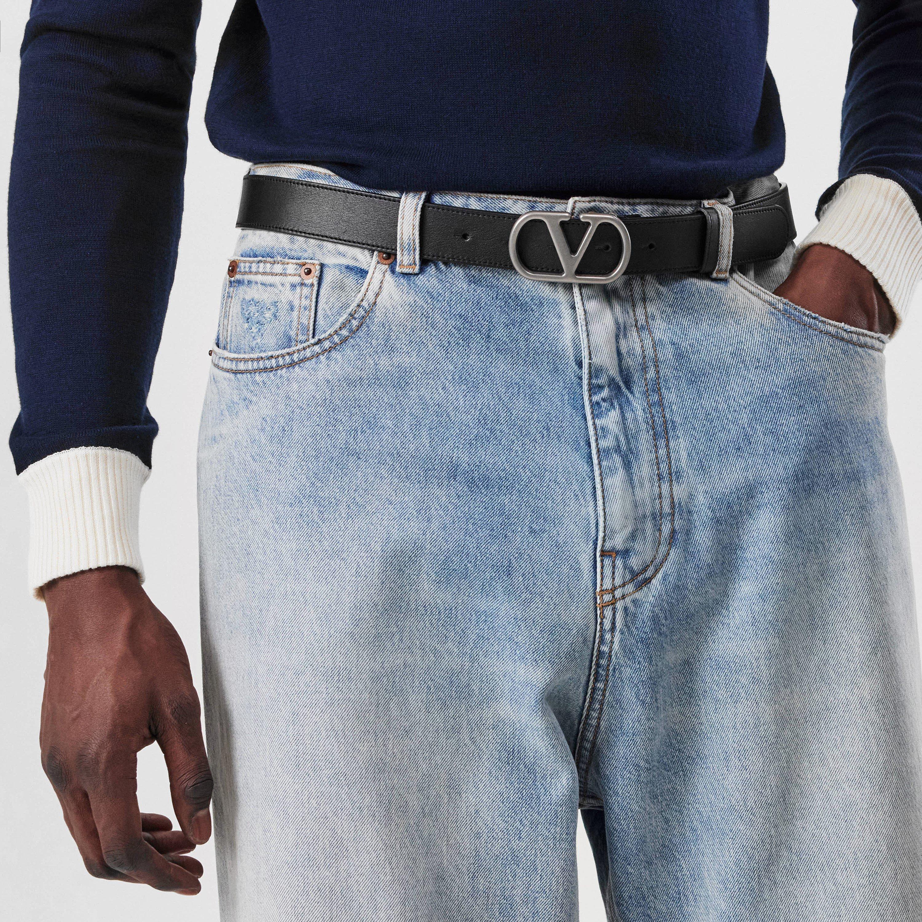 Black - Valentino Garavani - Vlogo Signature Belt - 3