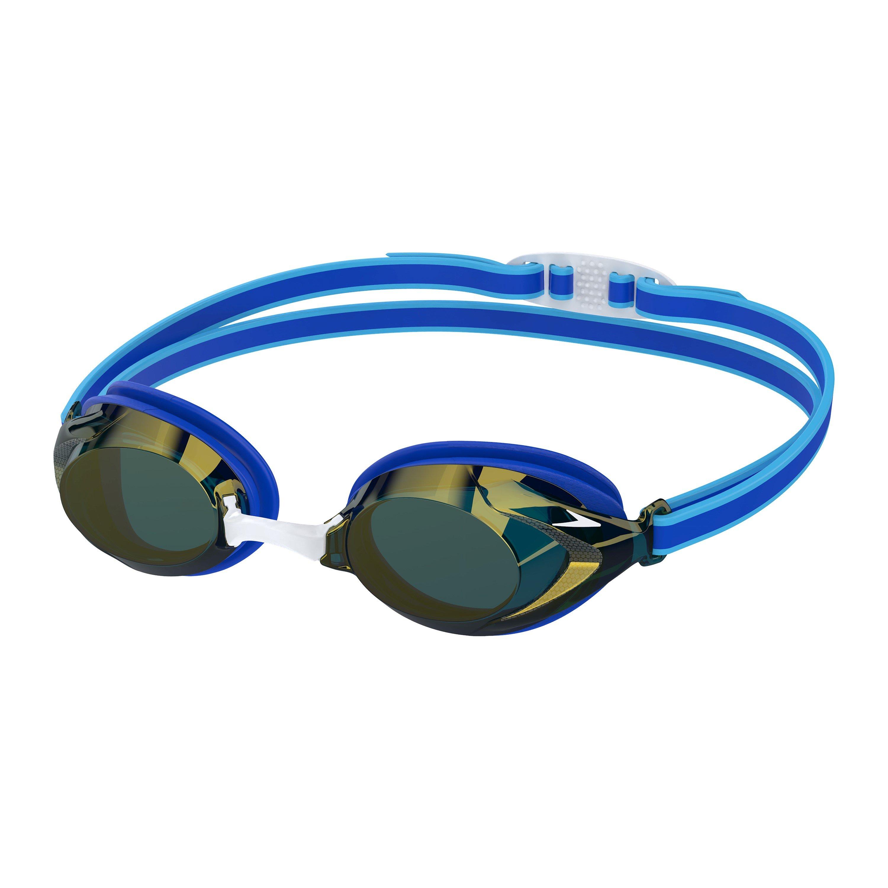 Speedo  Kids Vanquisher Mirror Race Goggles - Cobalt/Gold