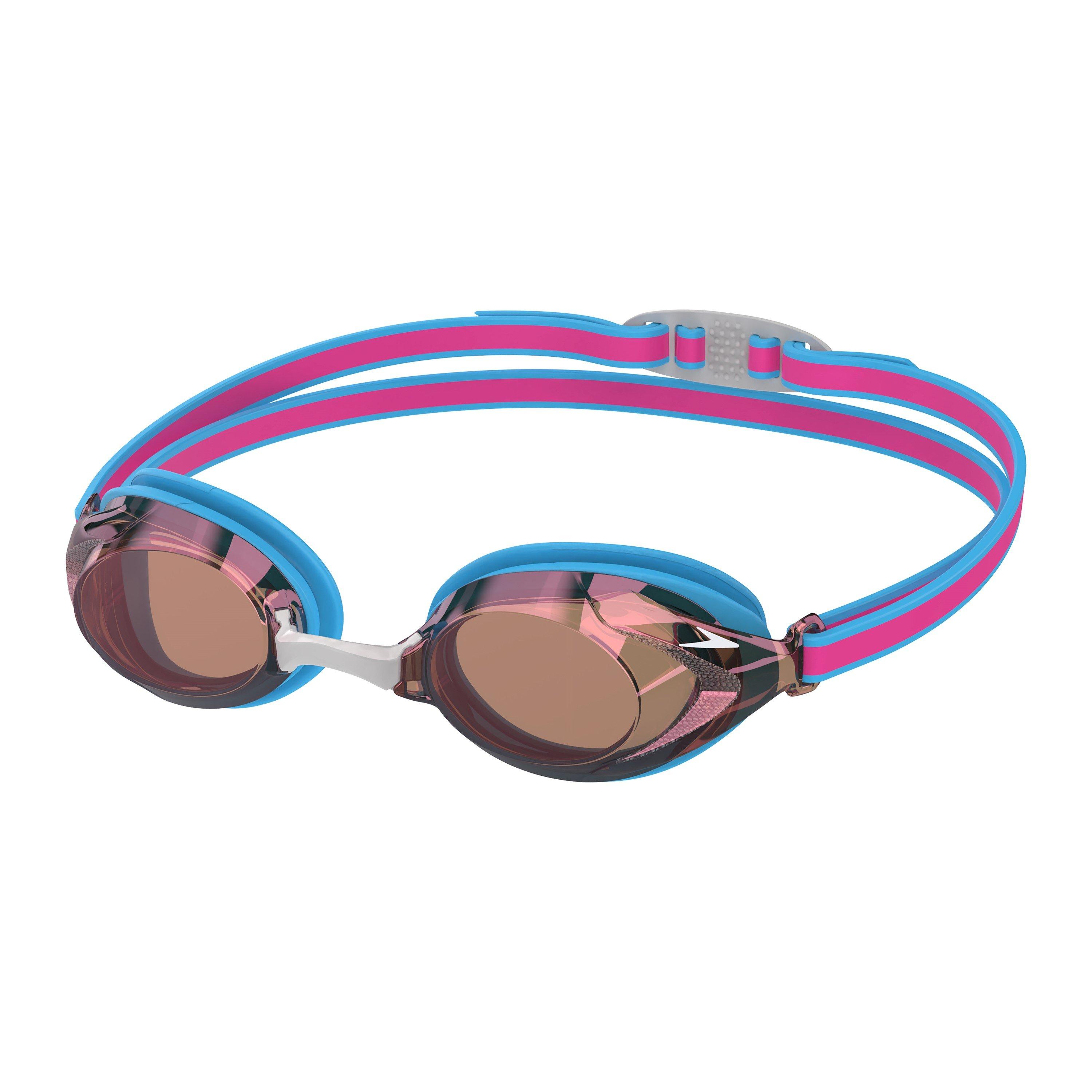 Speedo  Kids Vanquisher Mirror Race Goggles - Blue/Vermillion