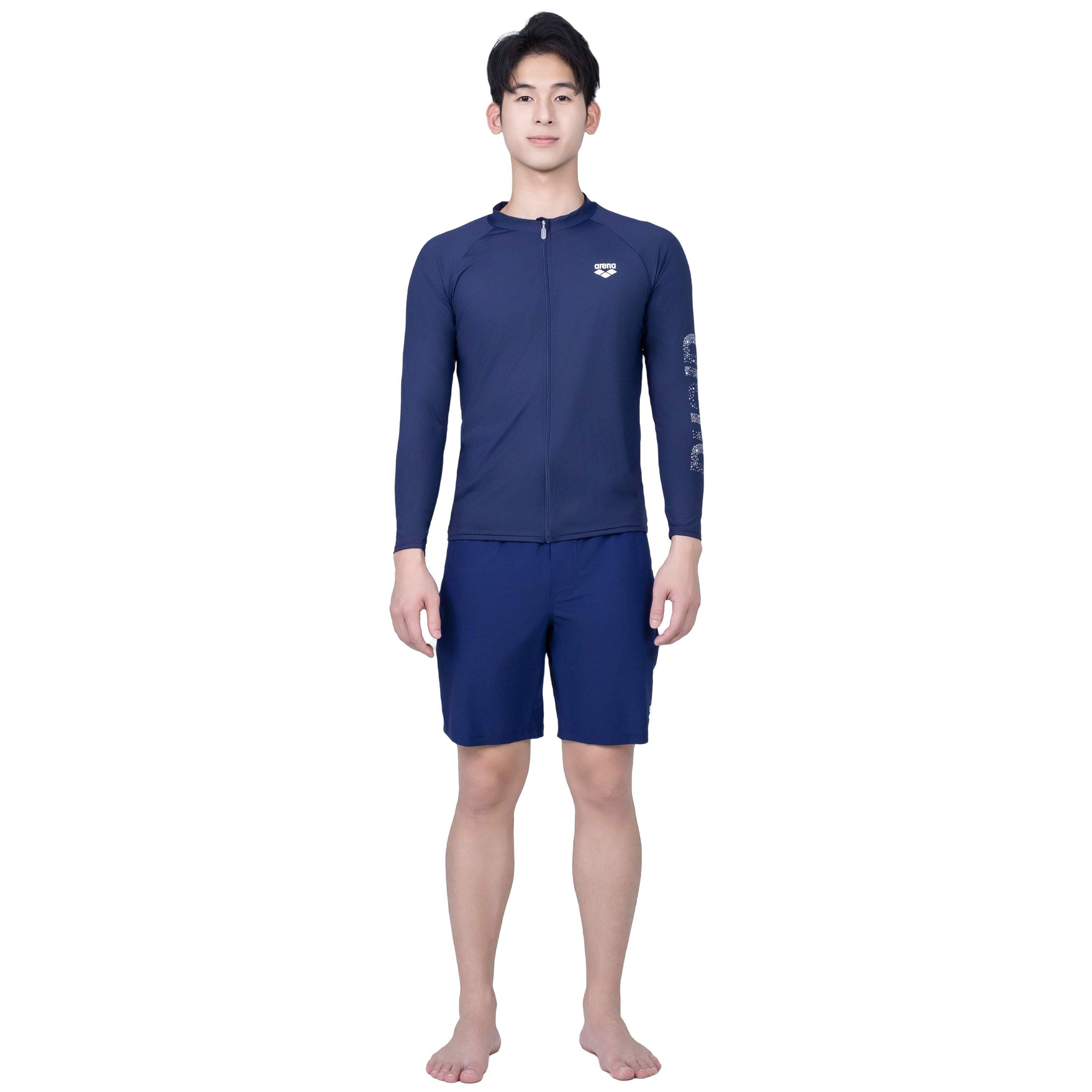 Men's Long Sleeve Zip Rash Vest