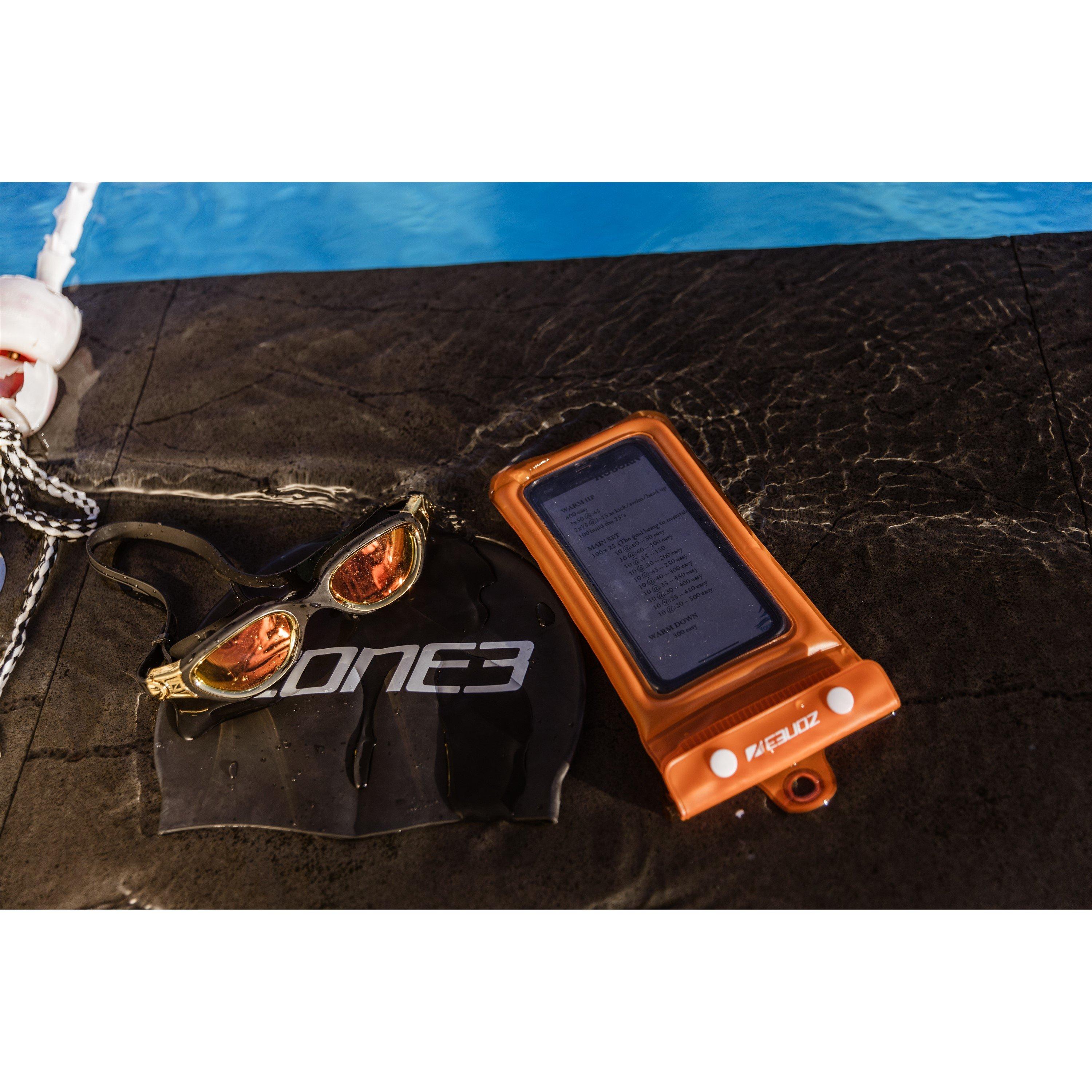Helder/Oranje - Zone3 - Waterproof Phone Pouch - 3